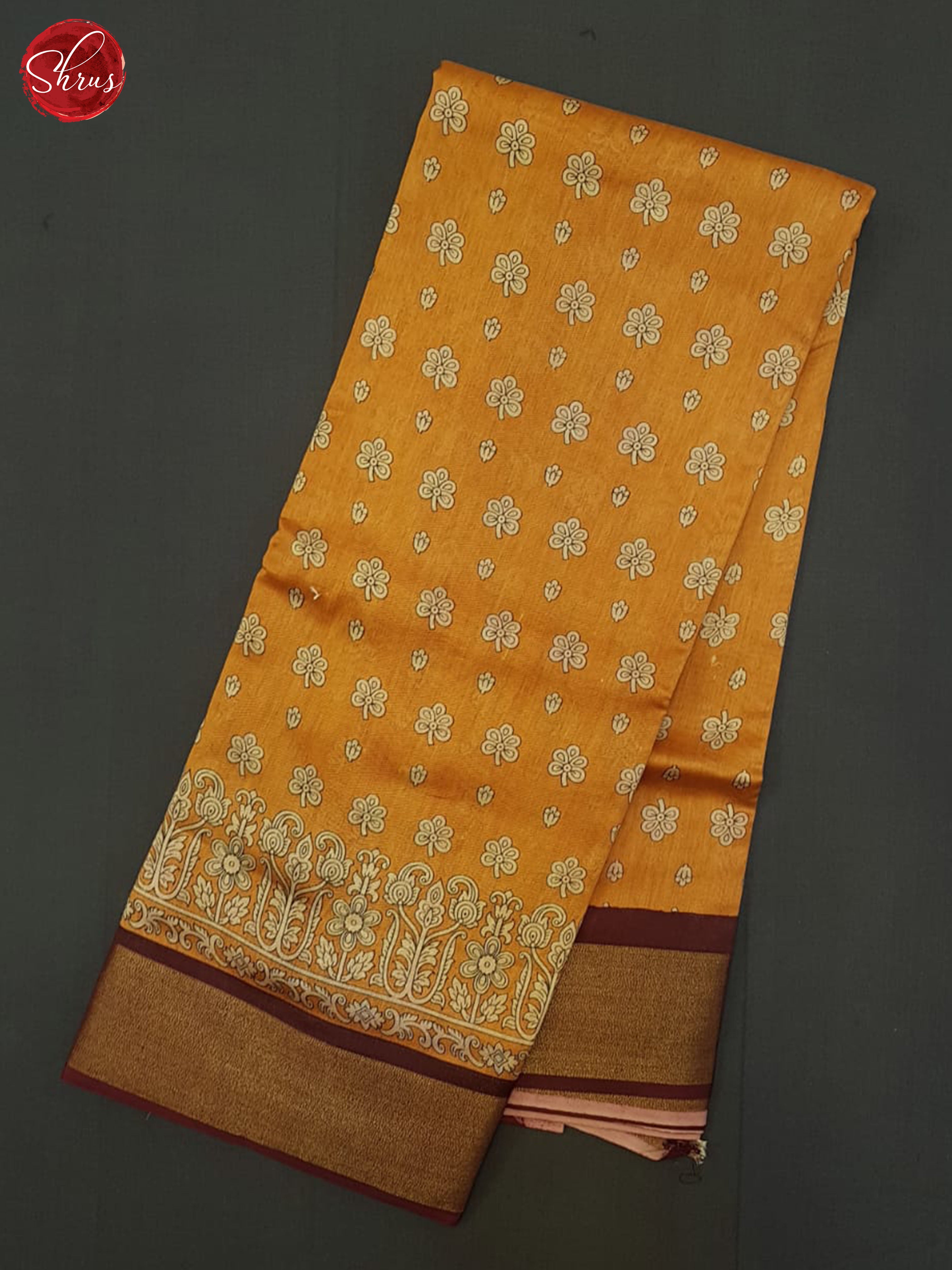 Orange & Brown- Moonga Silk Saree - Shop on ShrusEternity.com