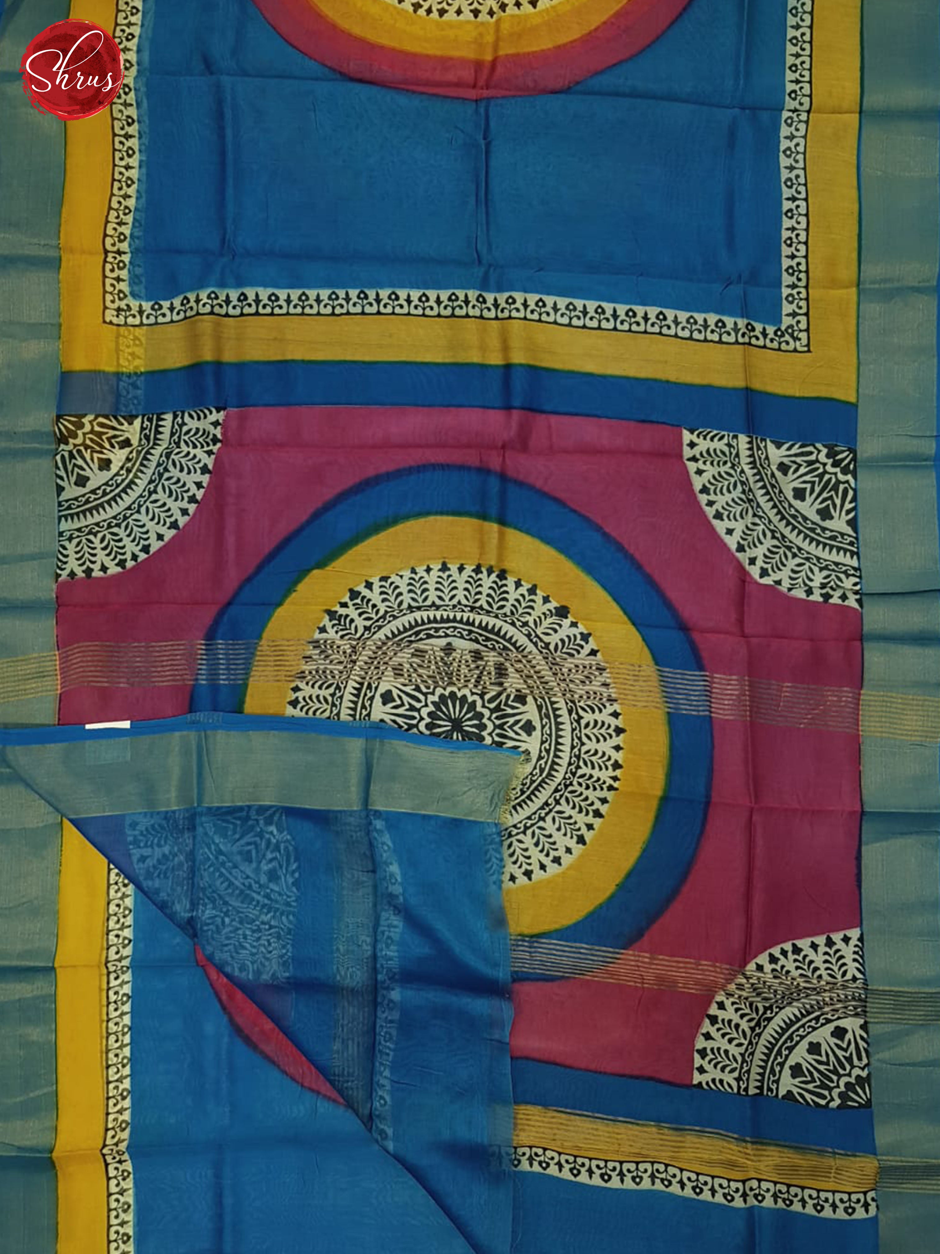 Blue & Pink - Moonga Silk Saree - Shop on ShrusEternity.com