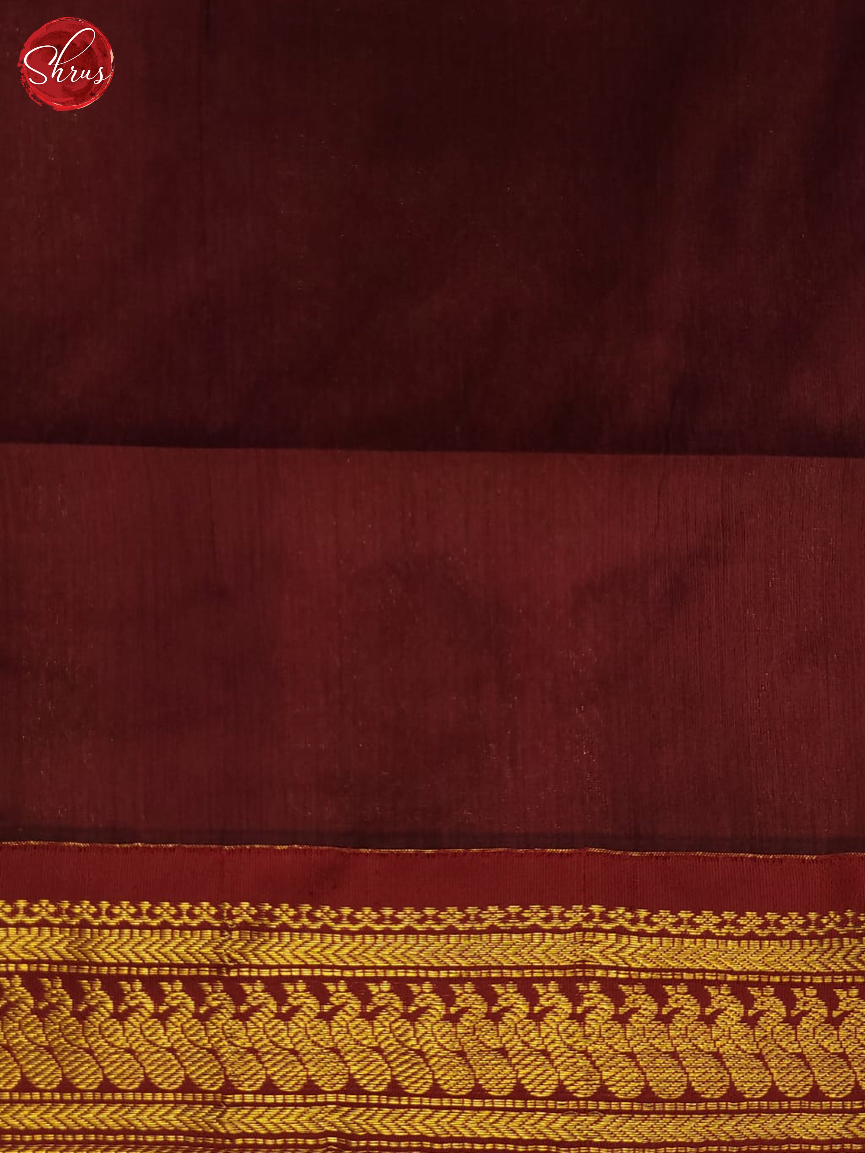 Blue & Maroon - Semi Gadwal Saree - Shop on ShrusEternity.com