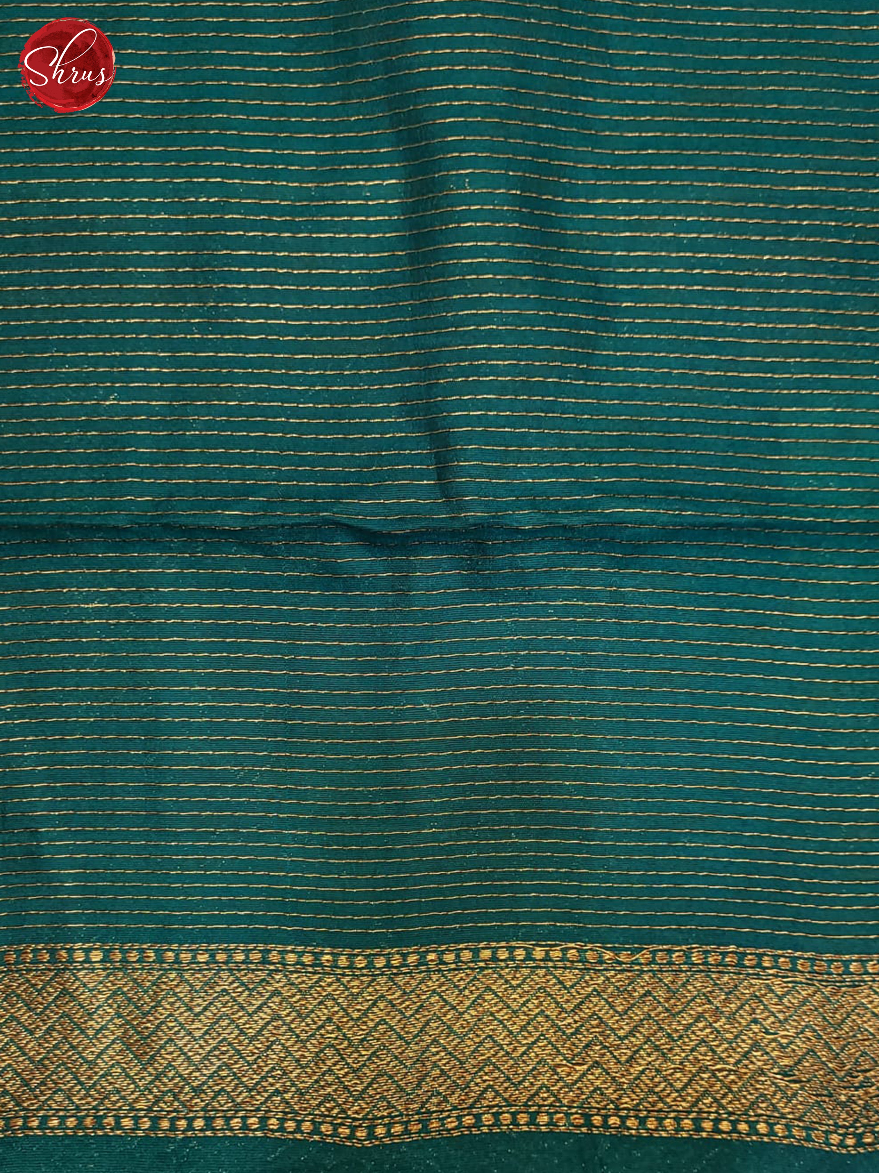 Green & Teal - Semi Tanchoi Saree - Shop on ShrusEternity.com