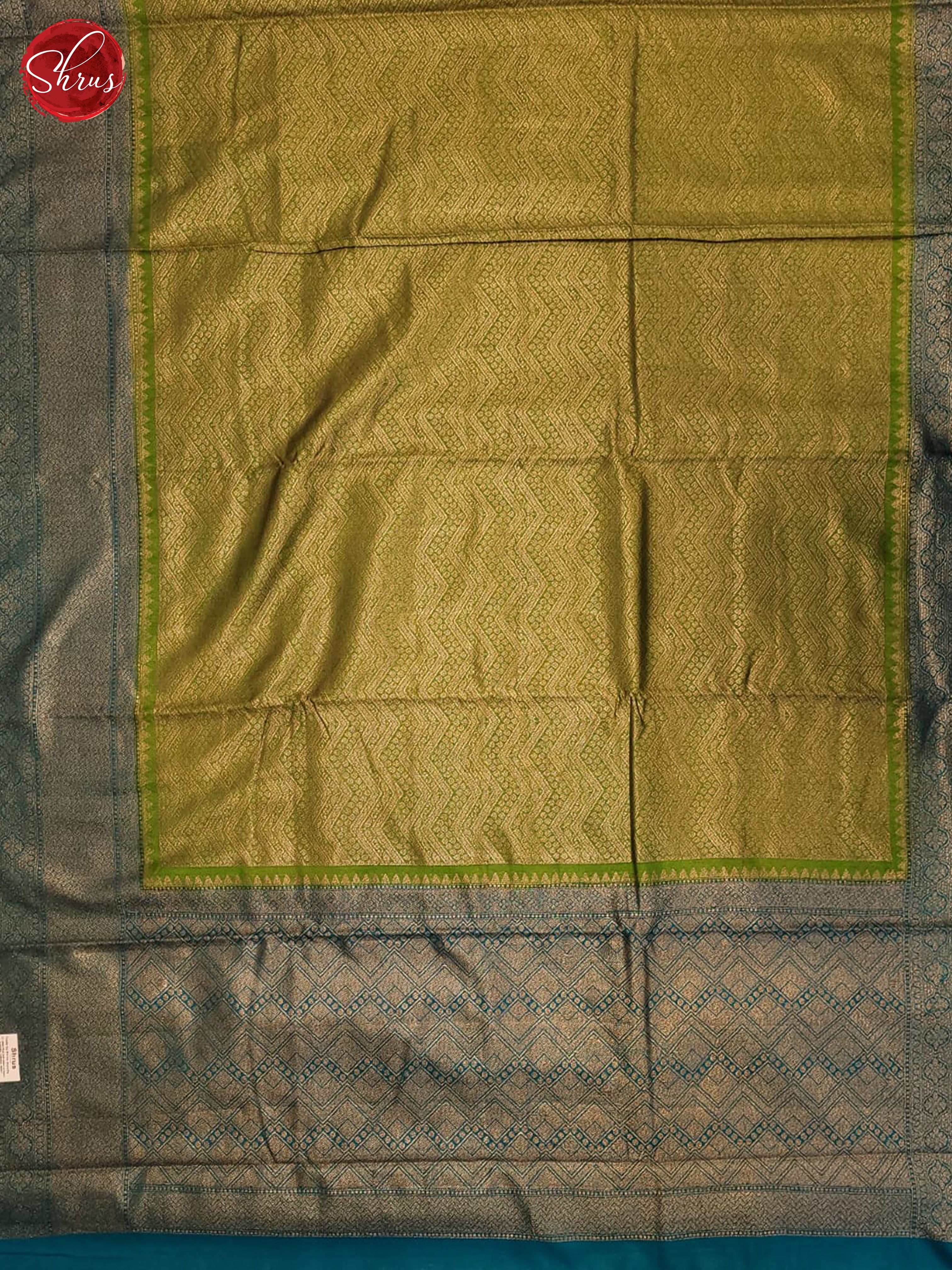 Green & Teal - Semi Tanchoi Saree - Shop on ShrusEternity.com