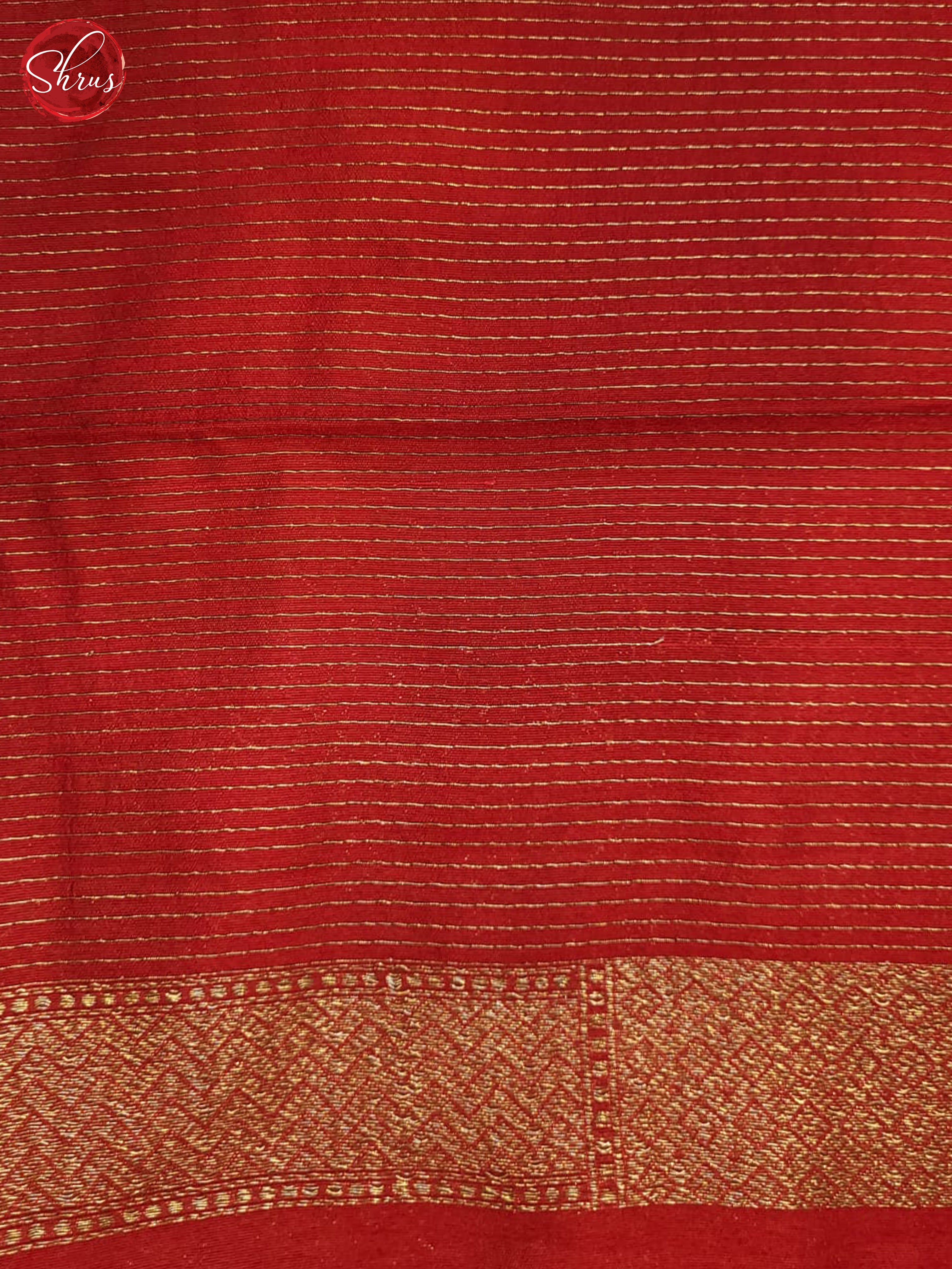 Navy Blue & Red - Semi Tanchoi Saree - Shop on ShrusEternity.com