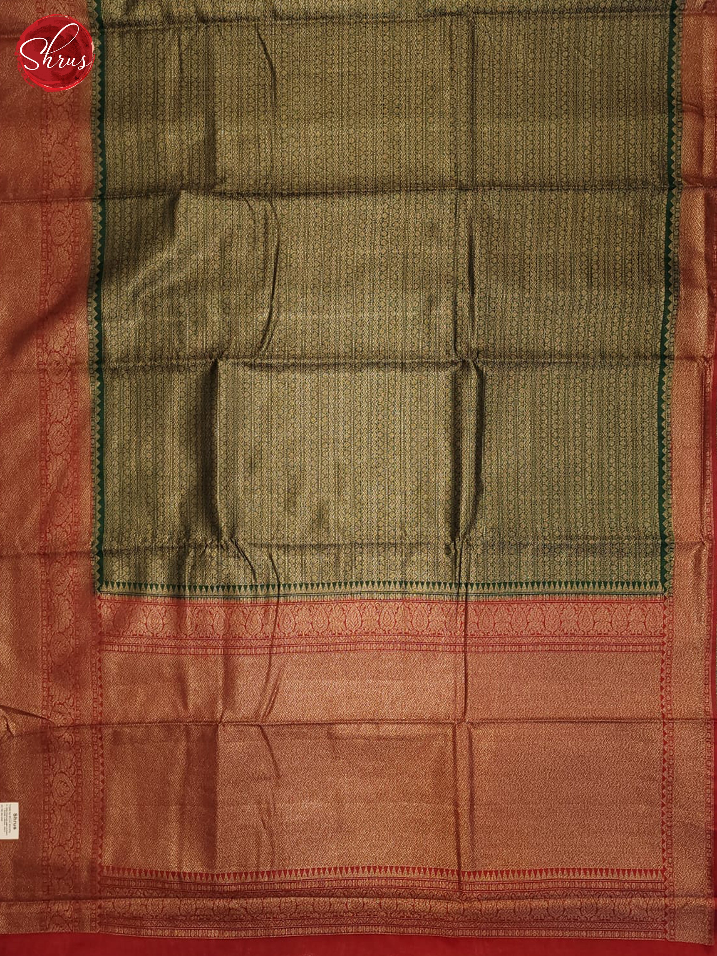 Green & Red - Semi Tanchoi Saree - Shop on ShrusEternity.com