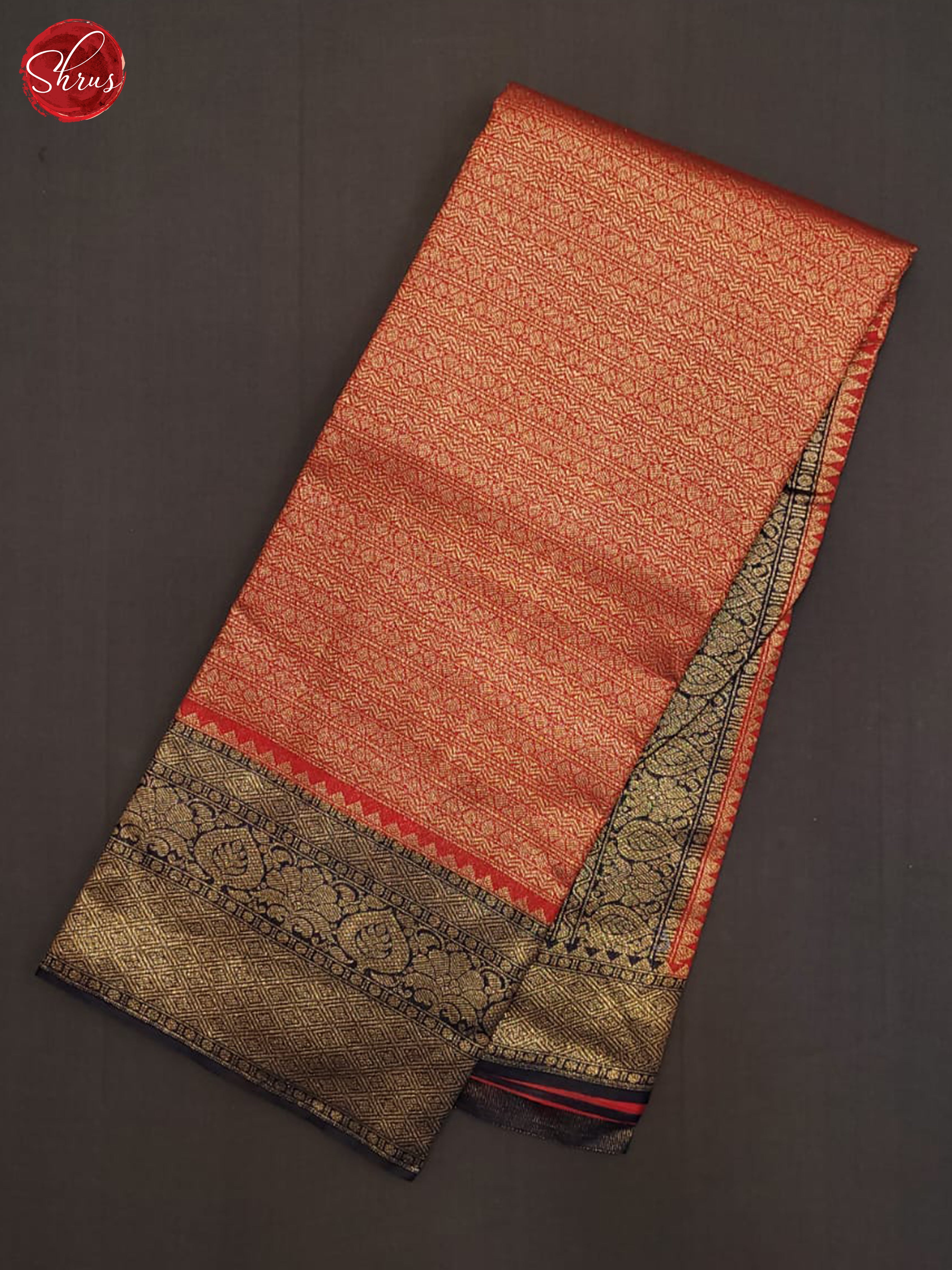 Red & Blue - Semi Tanchoi Saree - Shop on ShrusEternity.com