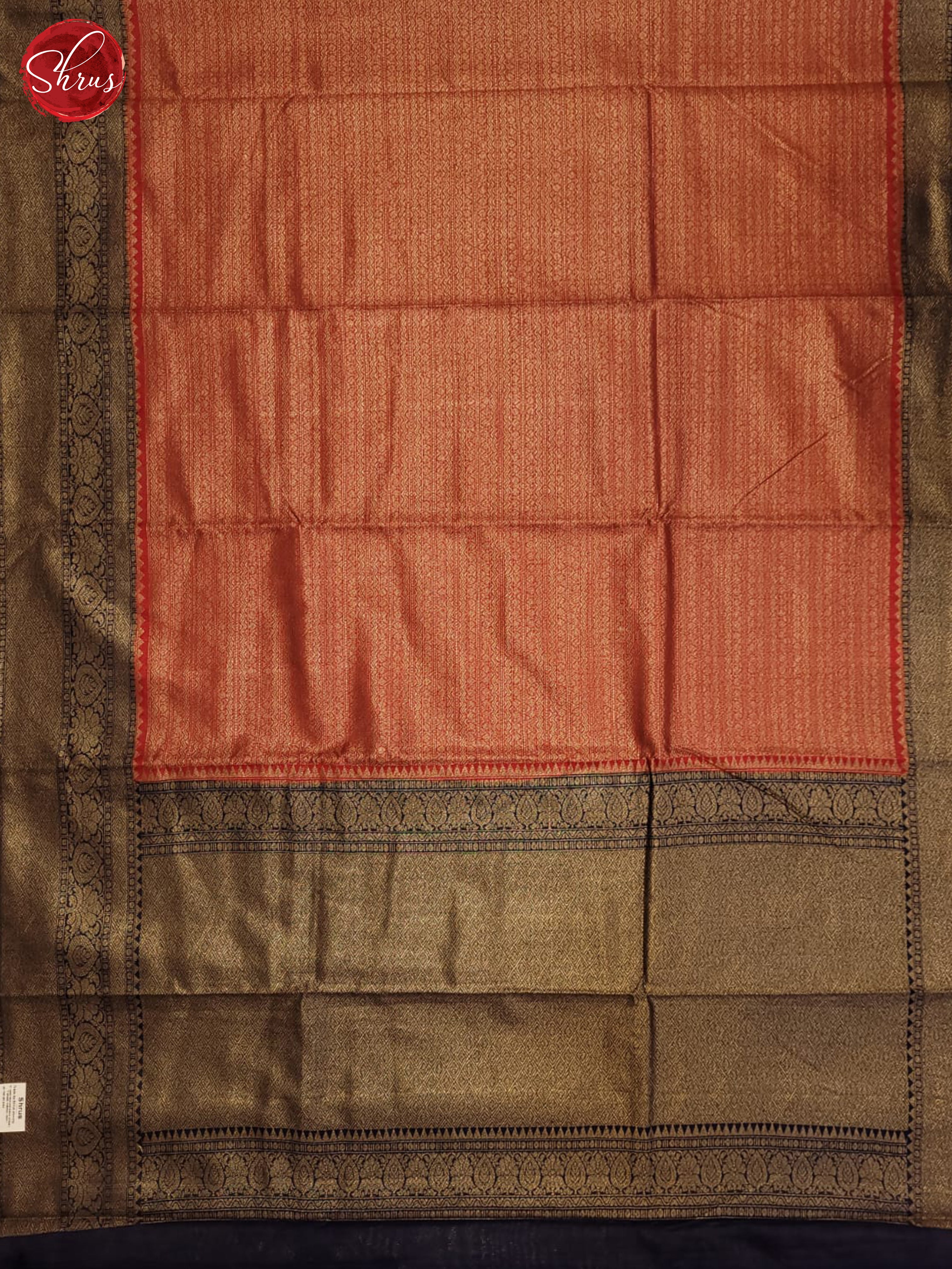 Red & Blue - Semi Tanchoi Saree - Shop on ShrusEternity.com