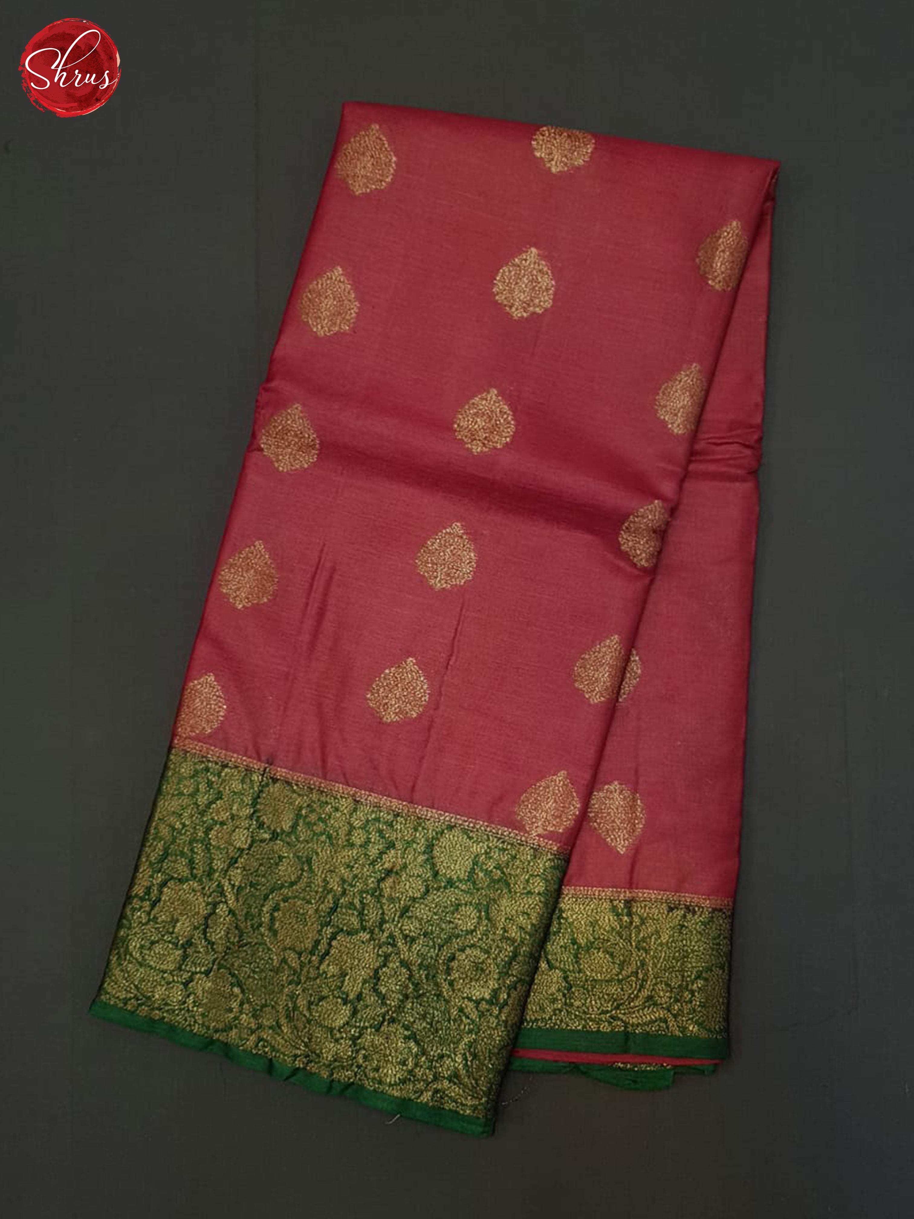 Red And Green- Tussar Saree - Shop on ShrusEternity.com