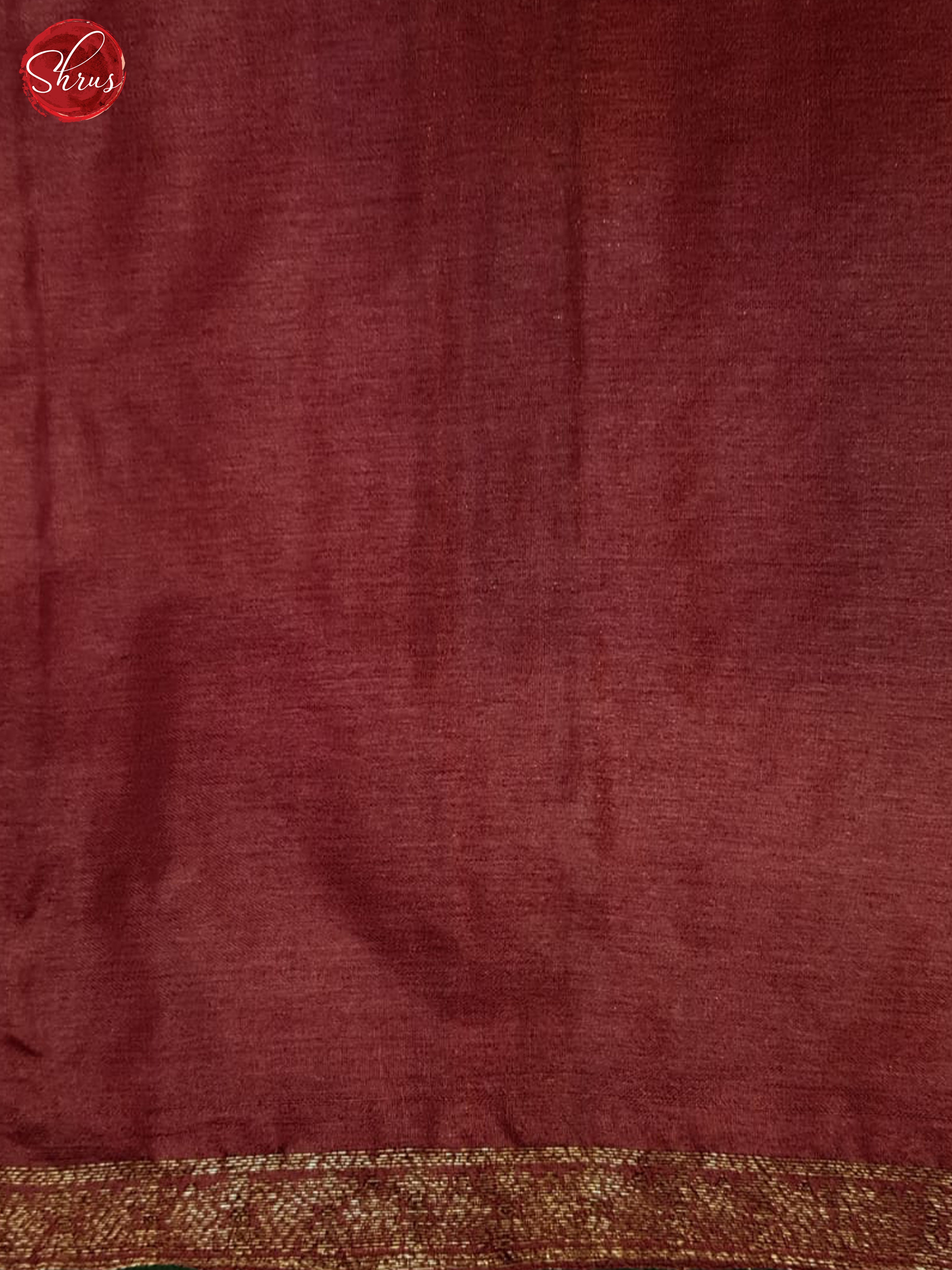 green and araku maroon-Tussar Saree - Shop on ShrusEternity.com