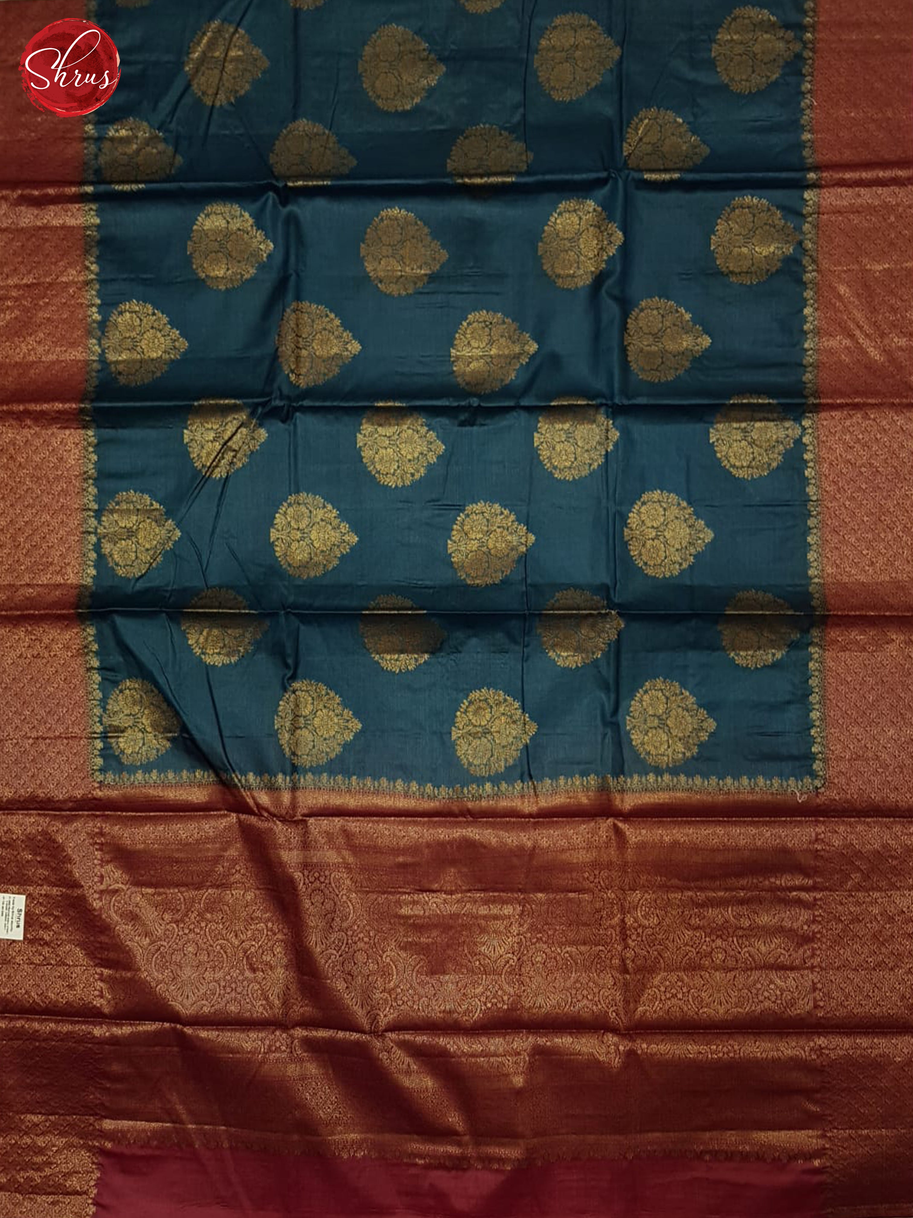 blue and maroon-Tussar Saree - Shop on ShrusEternity.com