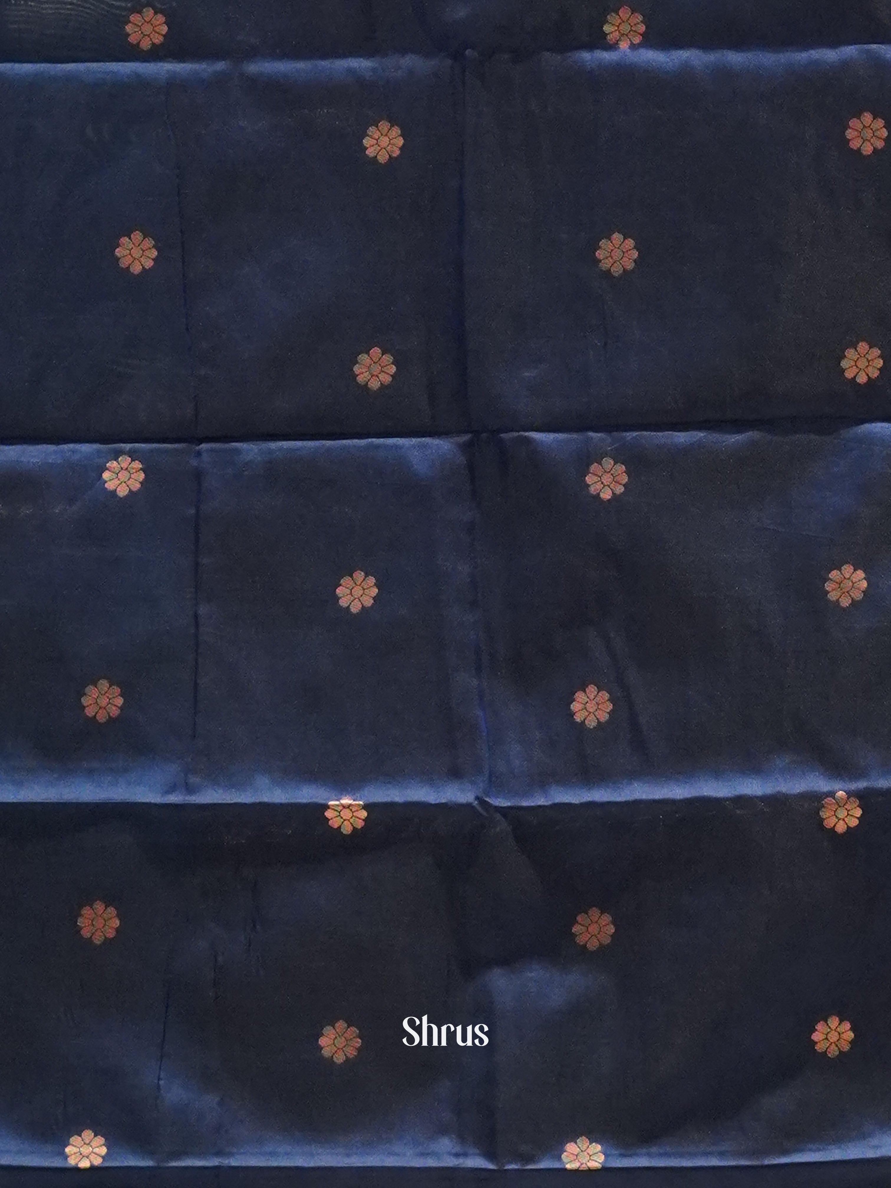 Teal & Blue - Semi Soft Silk Saree - Shop on ShrusEternity.com