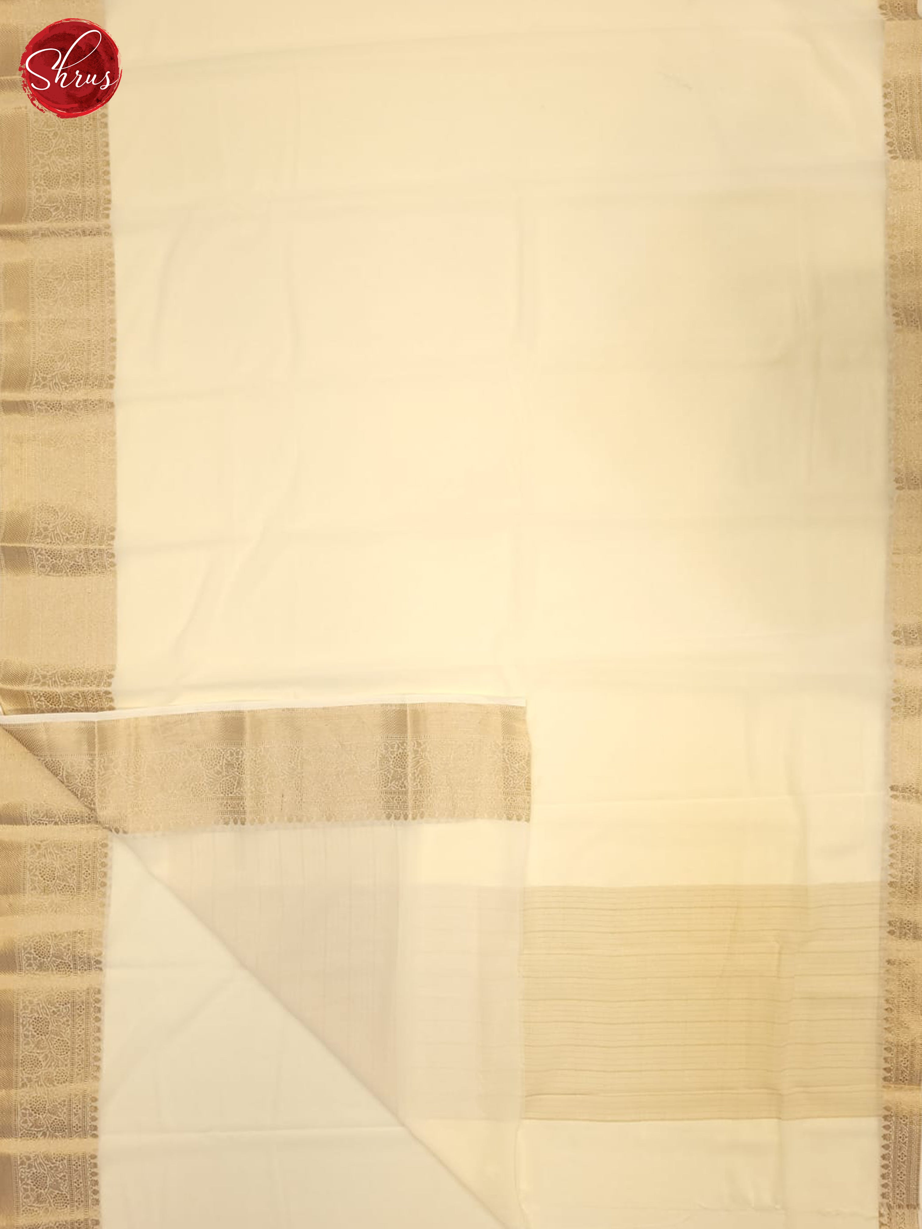 Cream(Single Tone) - Semi Georgette Saree - Shop on ShrusEternity.com