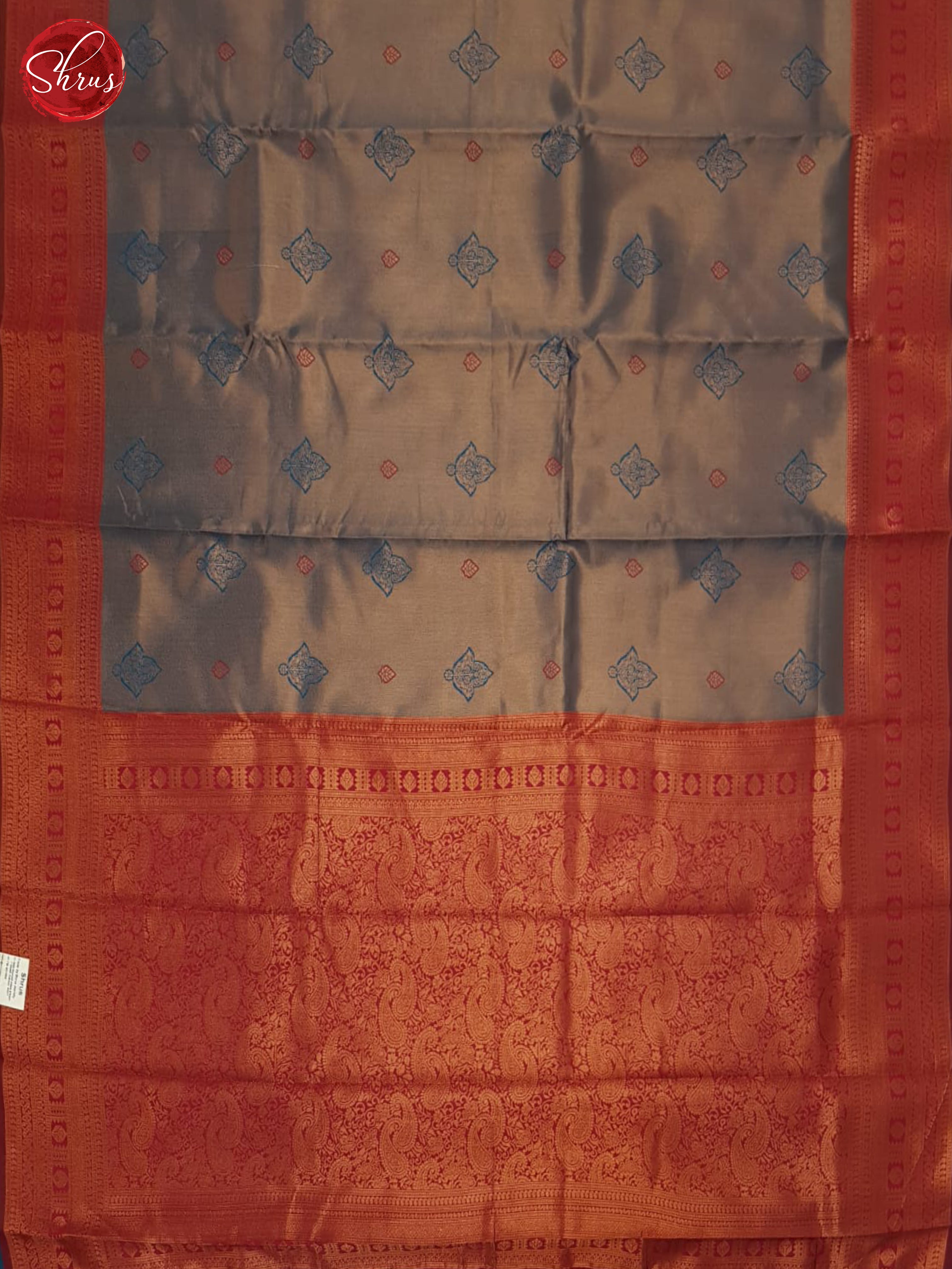 BHS23249 - Semi Kanchipuram Saree - Shop on ShrusEternity.com