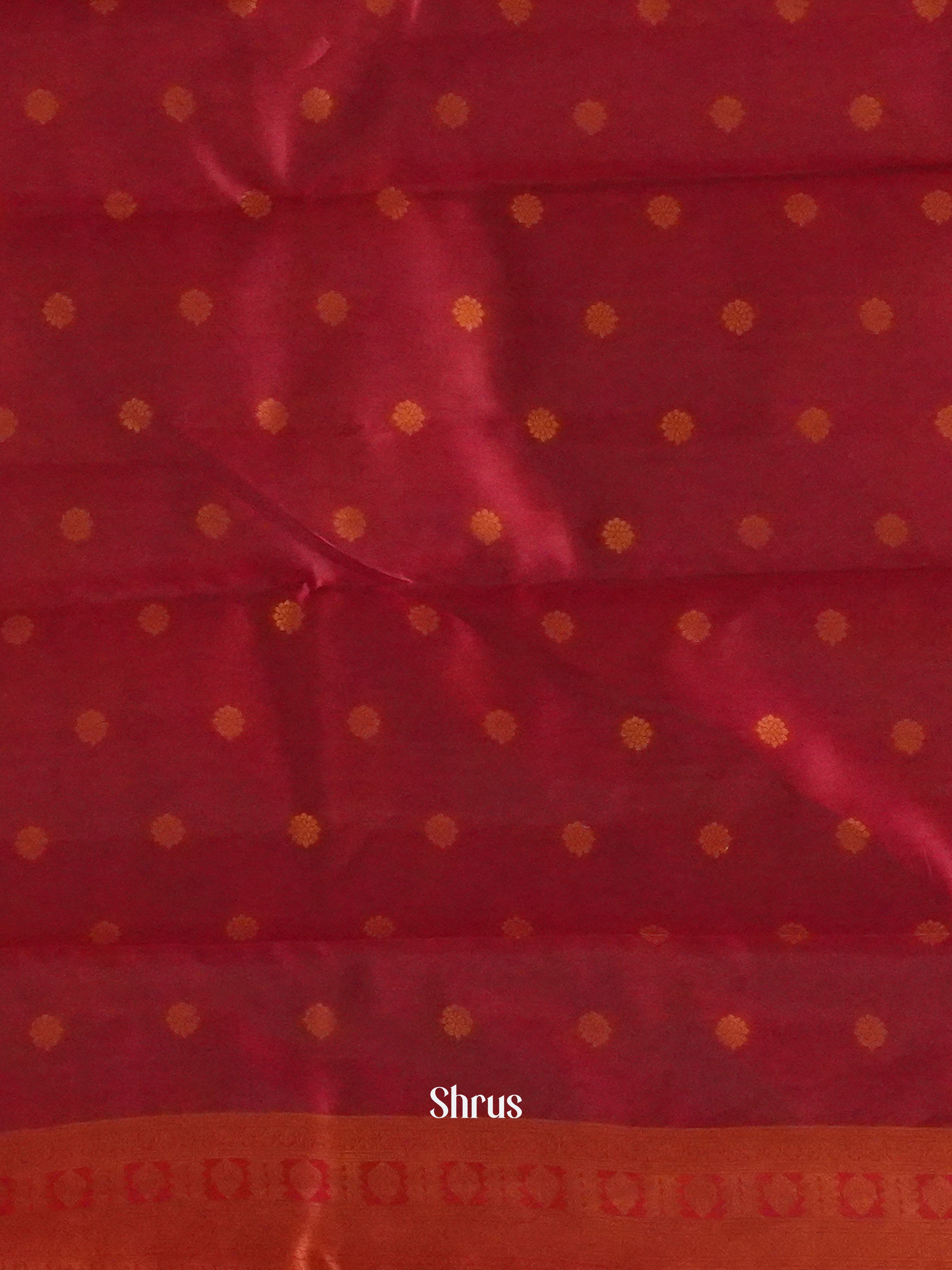 Blue & Maroon- Semi Kanchipuram Saree - Shop on ShrusEternity.com