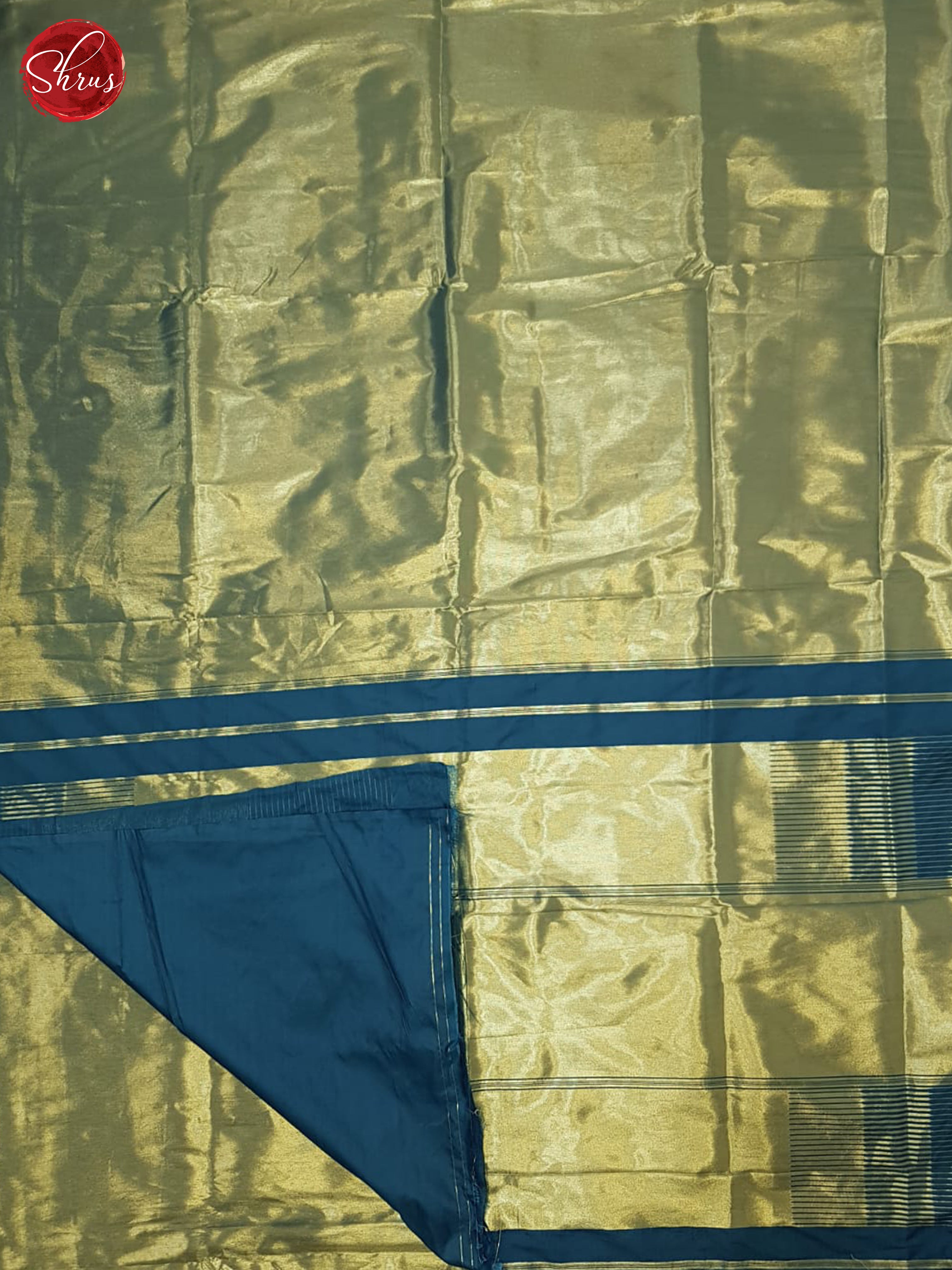 Blue(Single Tone) - Semi Tissue Saree - Shop on ShrusEternity.com