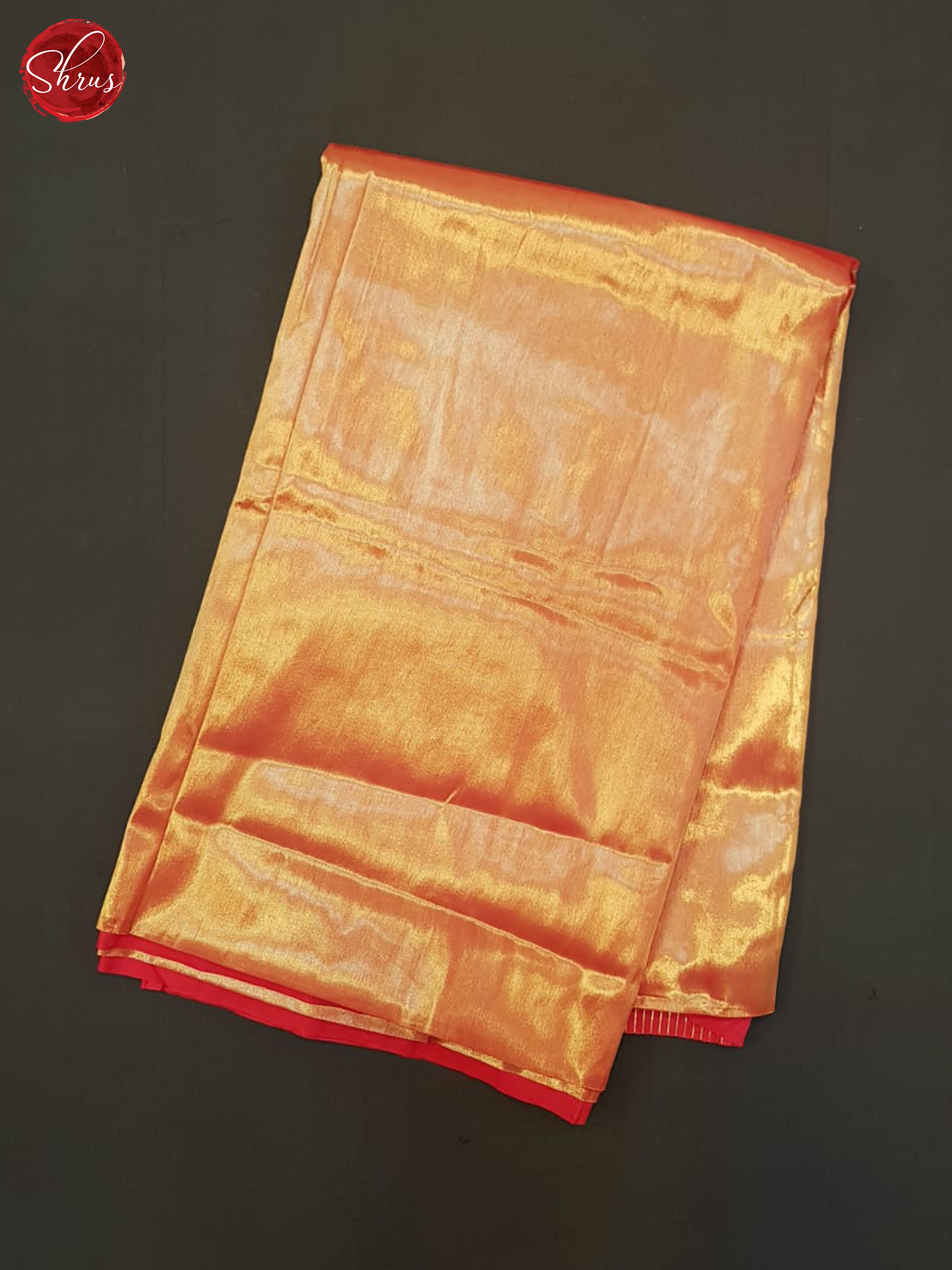 Red(Single Tone) - Semi Tissue Saree - Shop on ShrusEternity.com