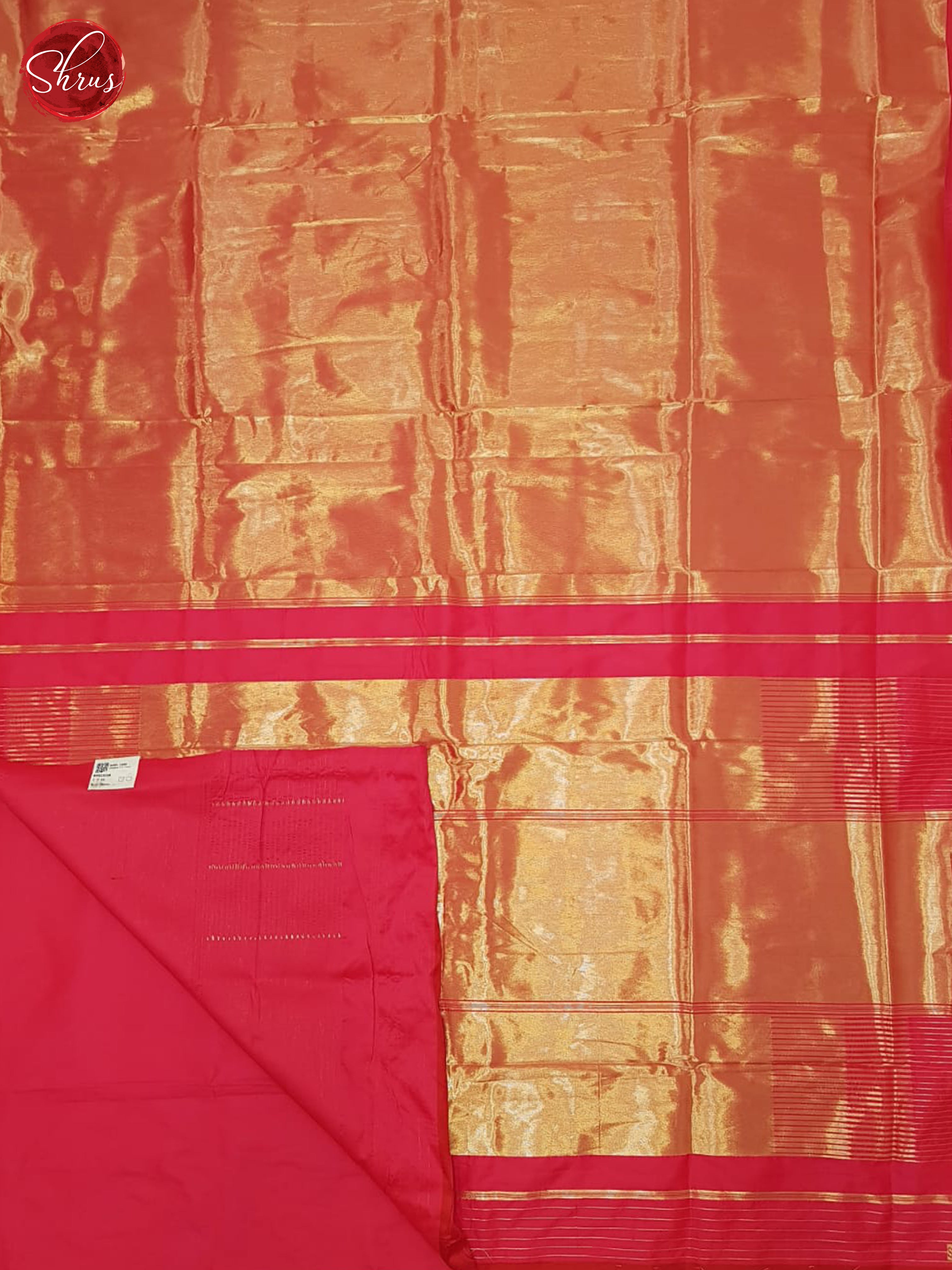 Red(Single Tone) - Semi Tissue Saree - Shop on ShrusEternity.com