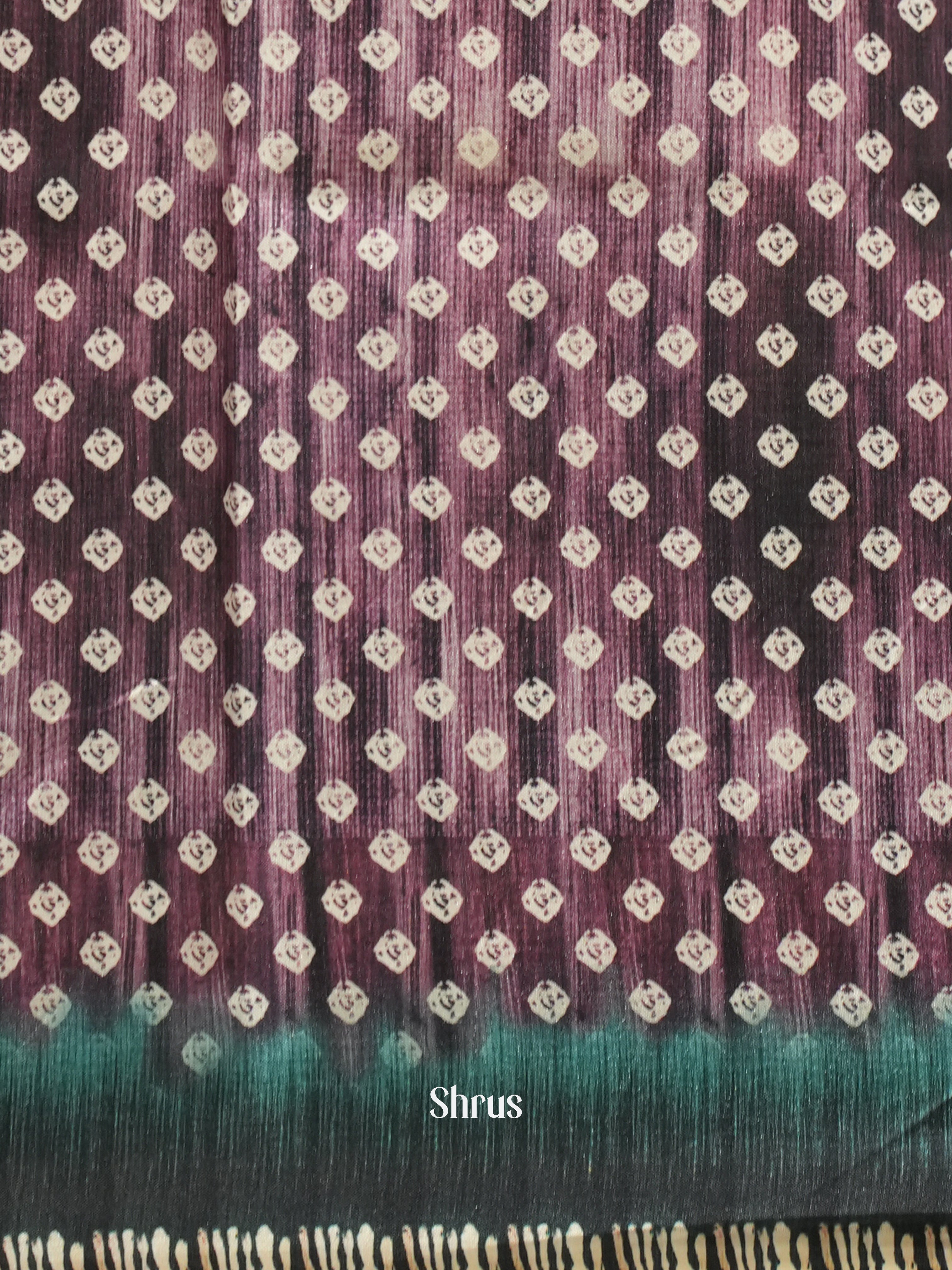 Purple & Black - Semi Crepe Saree - Shop on ShrusEternity.com