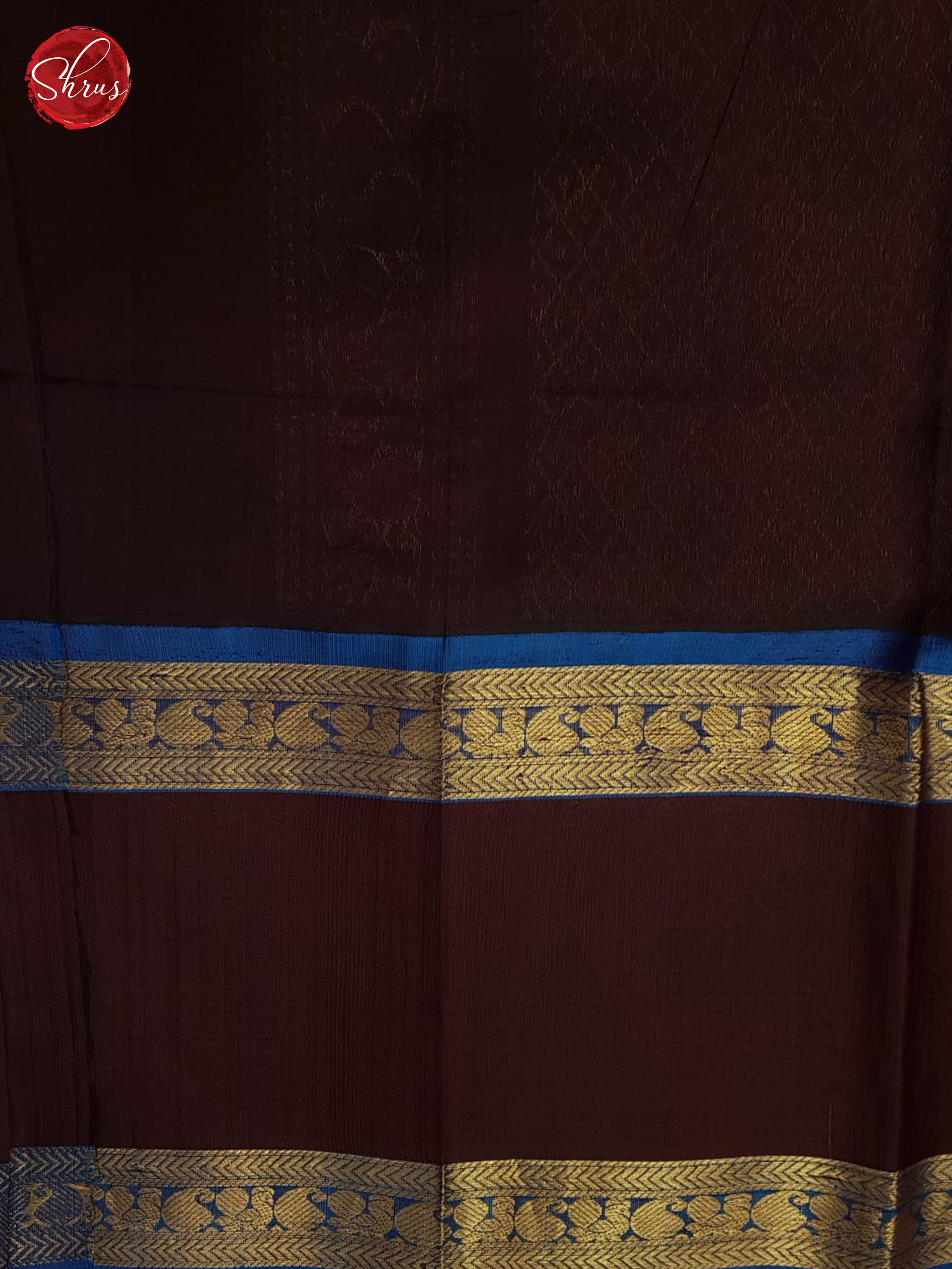Fire Orange And Brown-silk Cotton Saree - Shop on ShrusEternity.com