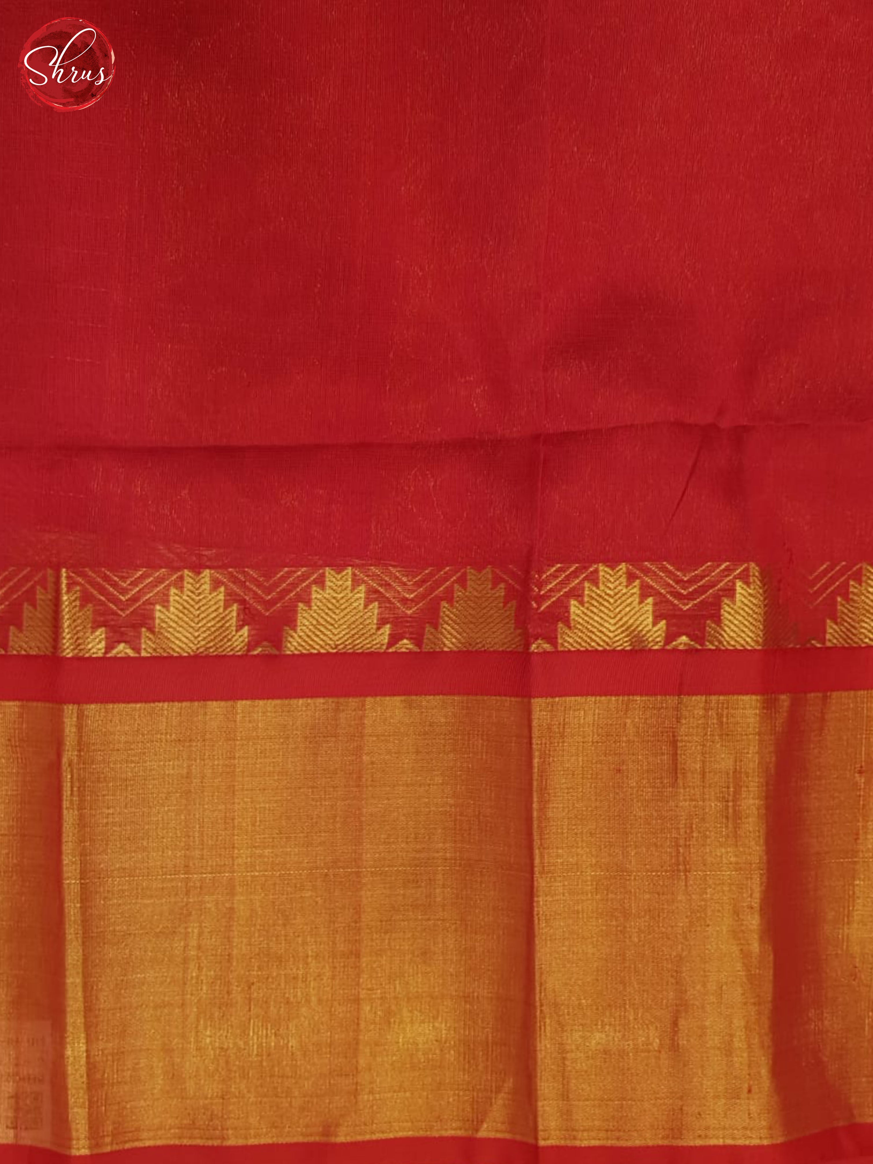 Mustard & Red - Silk Cotton Saree - Shop on ShrusEternity.com