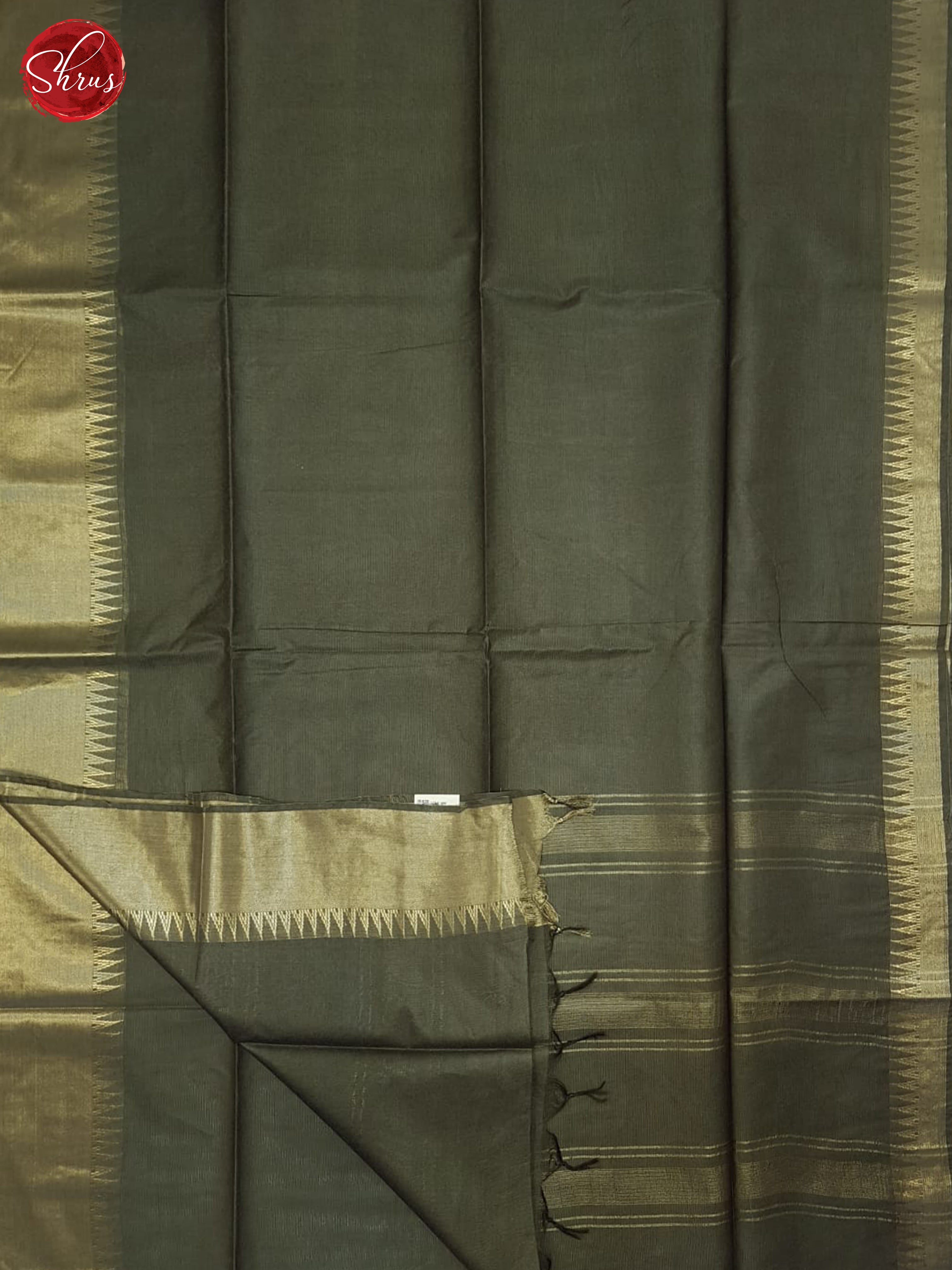 Grey(Single Tone)- Semi Tussar Saree - Shop on ShrusEternity.com