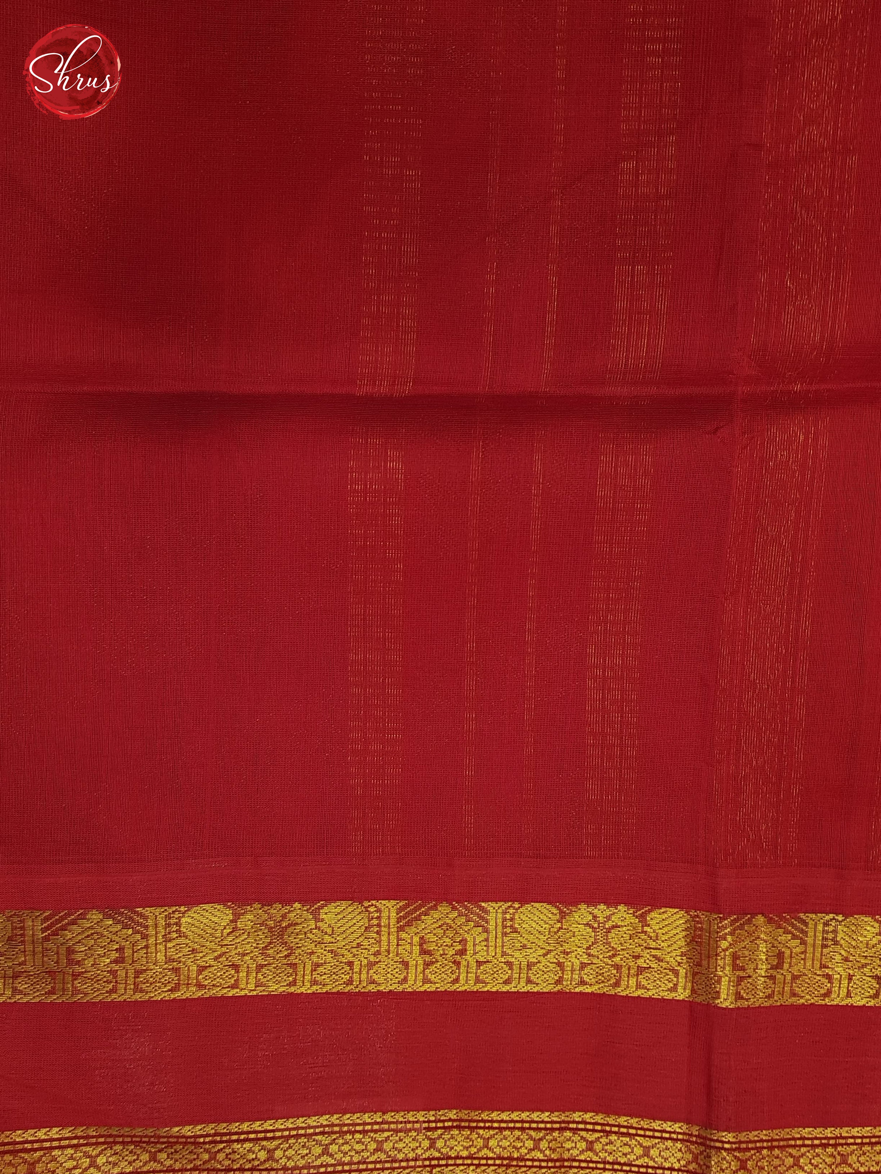 Lime Yellow And Red-Silk Cotton Saree - Shop on ShrusEternity.com