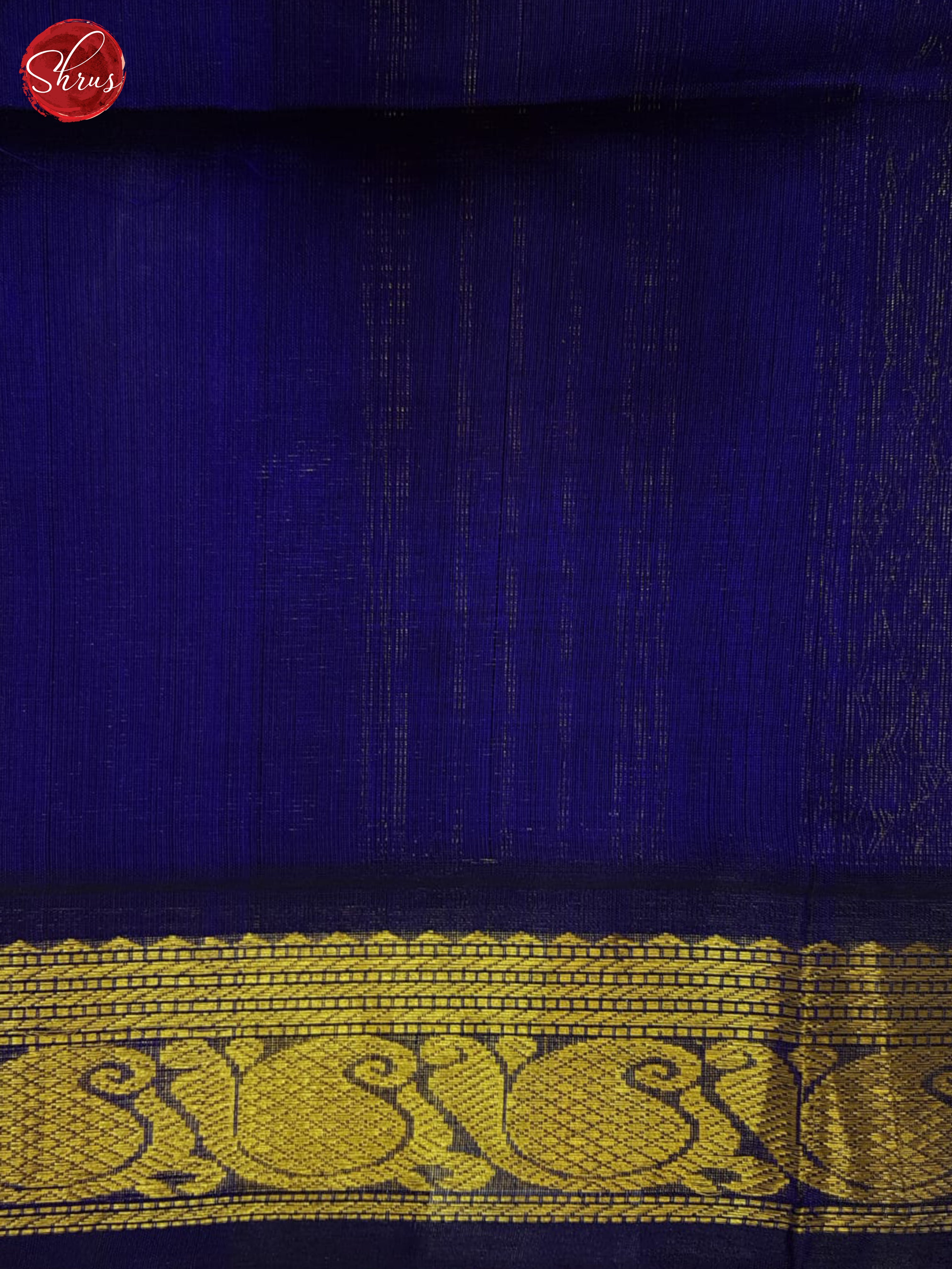 Orange & Blue - Silk Cotton Saree - Shop on ShrusEternity.com