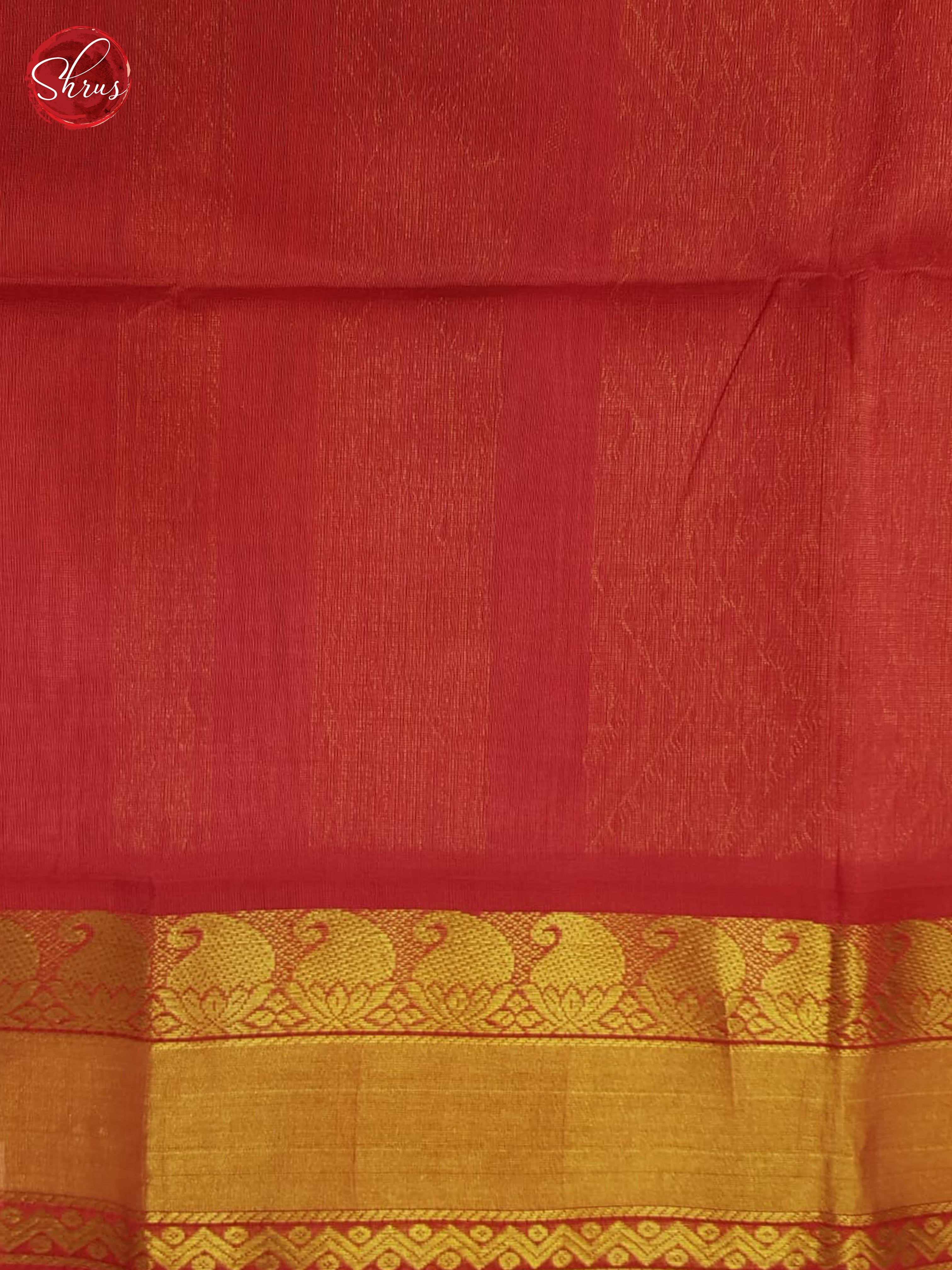 Green And Red-Silk Cotton Saree - Shop on ShrusEternity.com