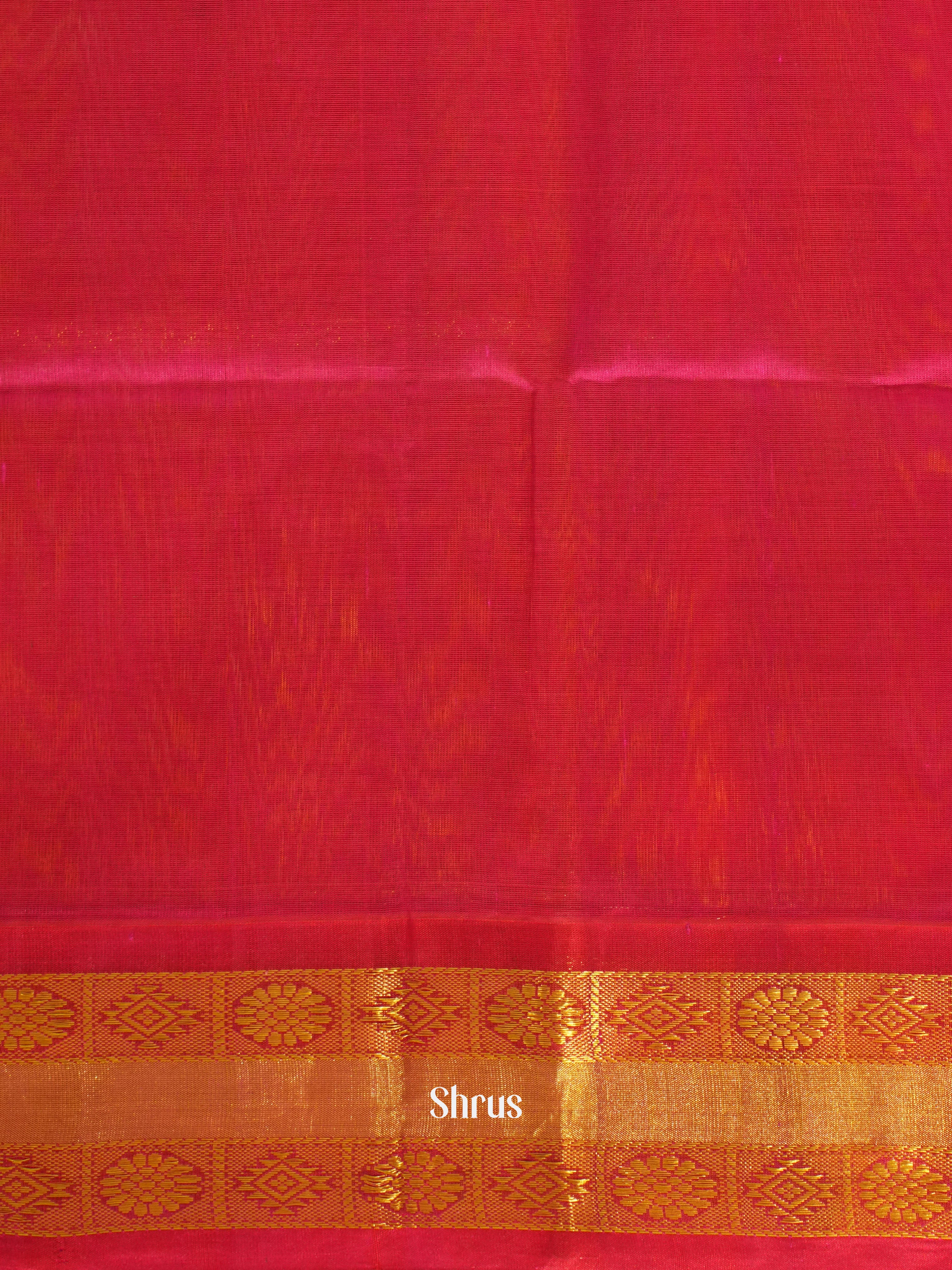 Yellow And Pink-Silk Cotton Saree - Shop on ShrusEternity.com