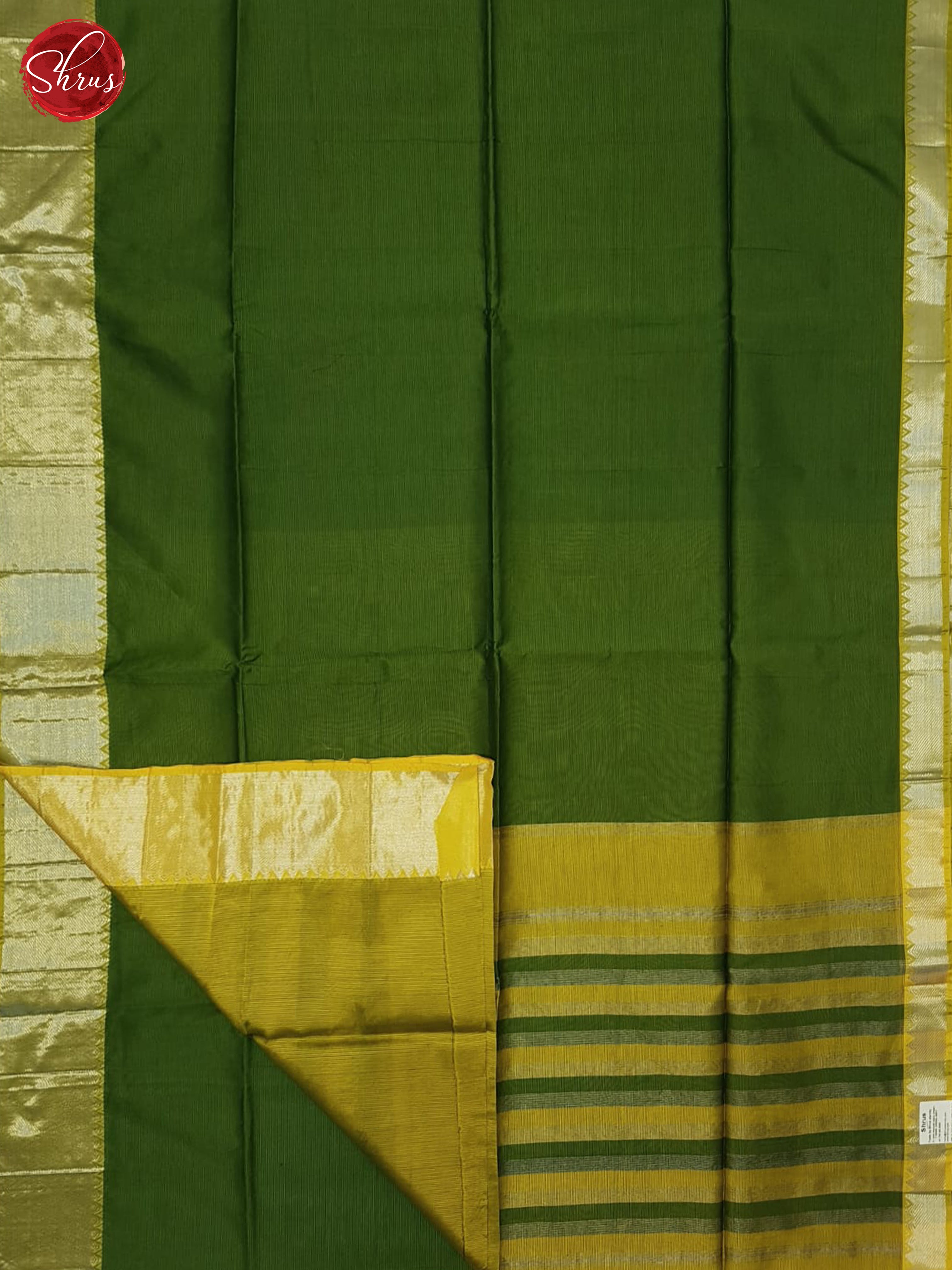 Green & Light Green - Mangalagiri silkcotton Saree - Shop on ShrusEternity.com