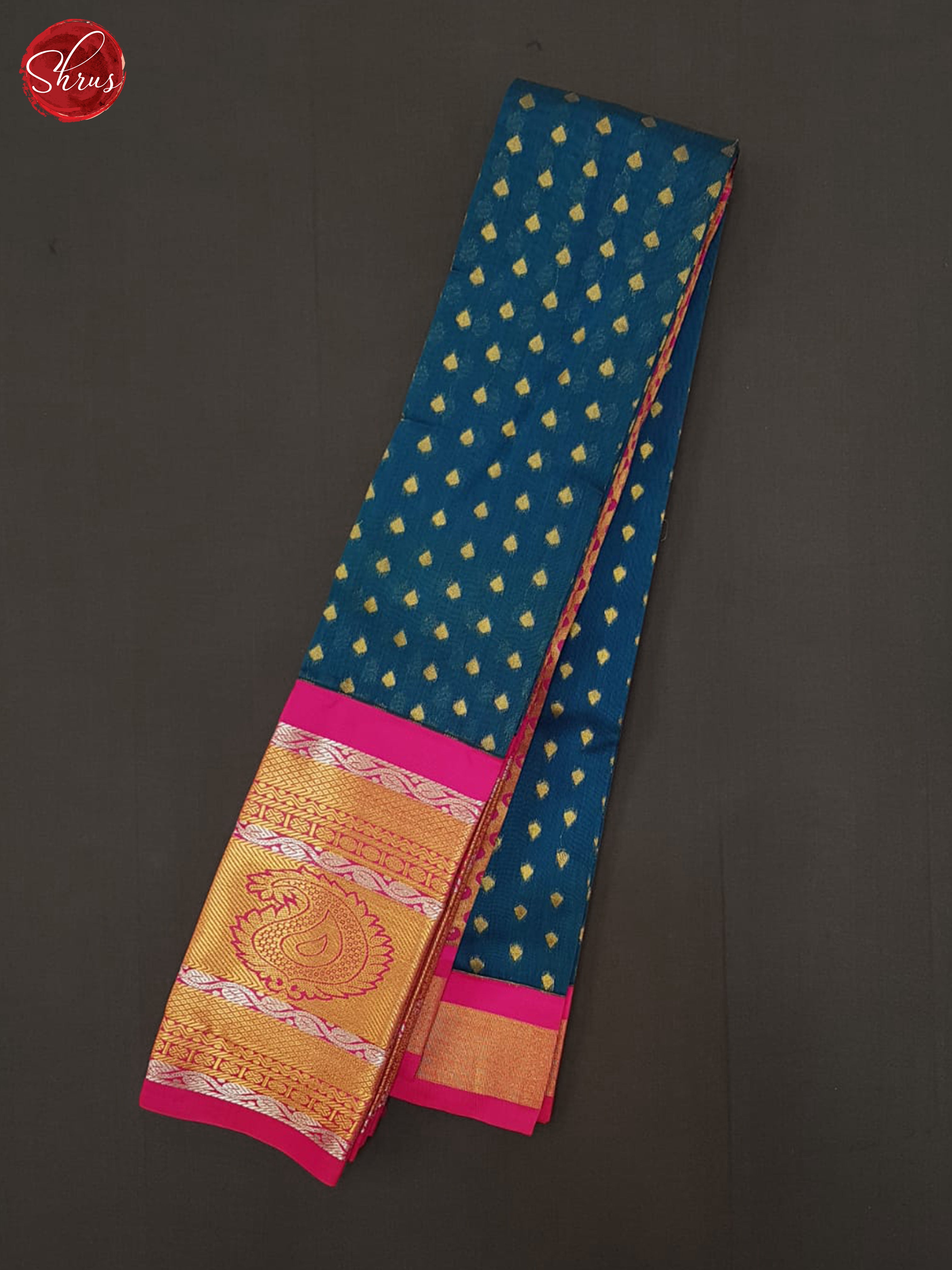 Blue & Pink- Semi Kuppadam Saree - Shop on ShrusEternity.com