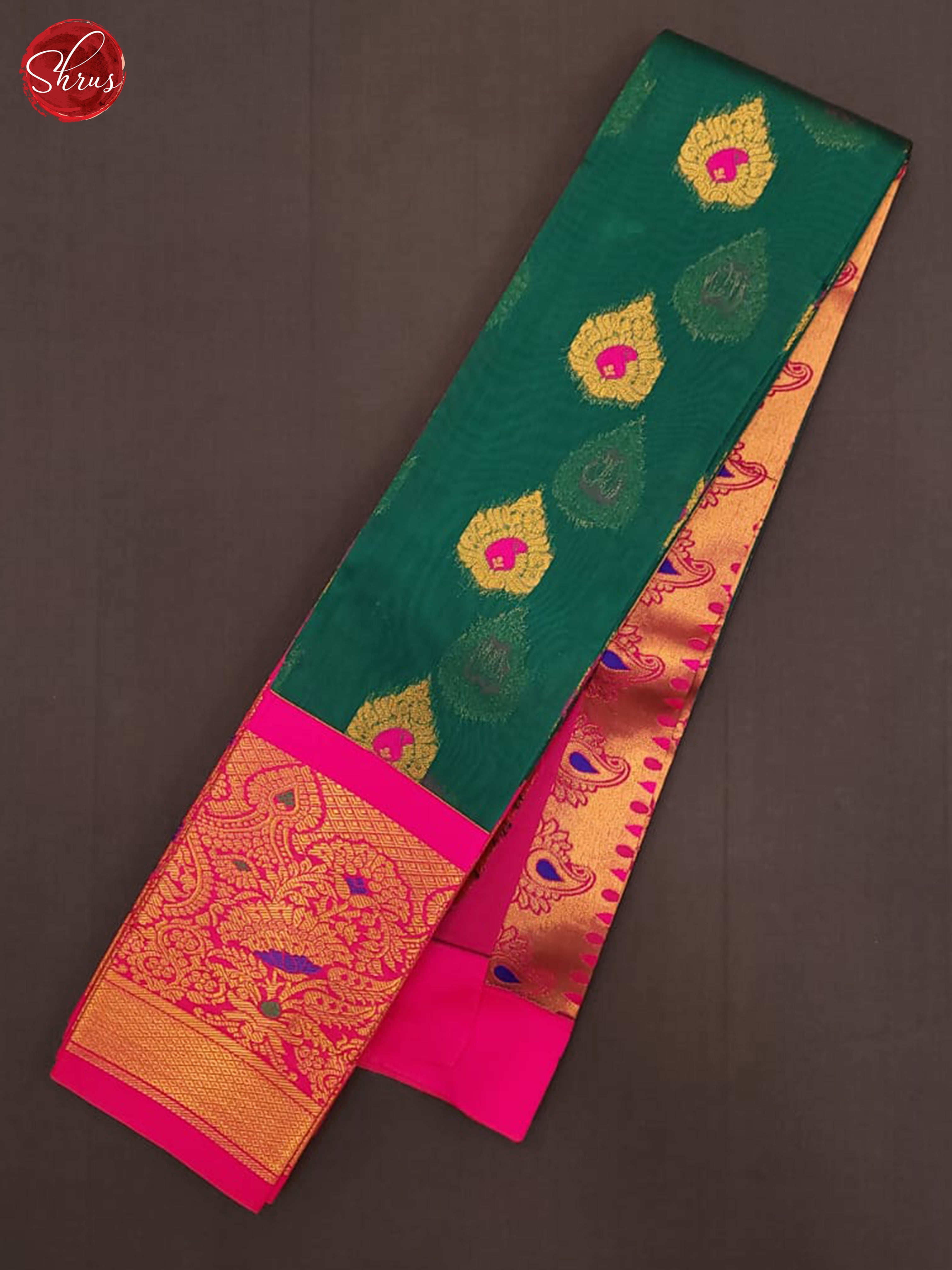 Green & Pink - Semi Kuppadam Saree - Shop on ShrusEternity.com