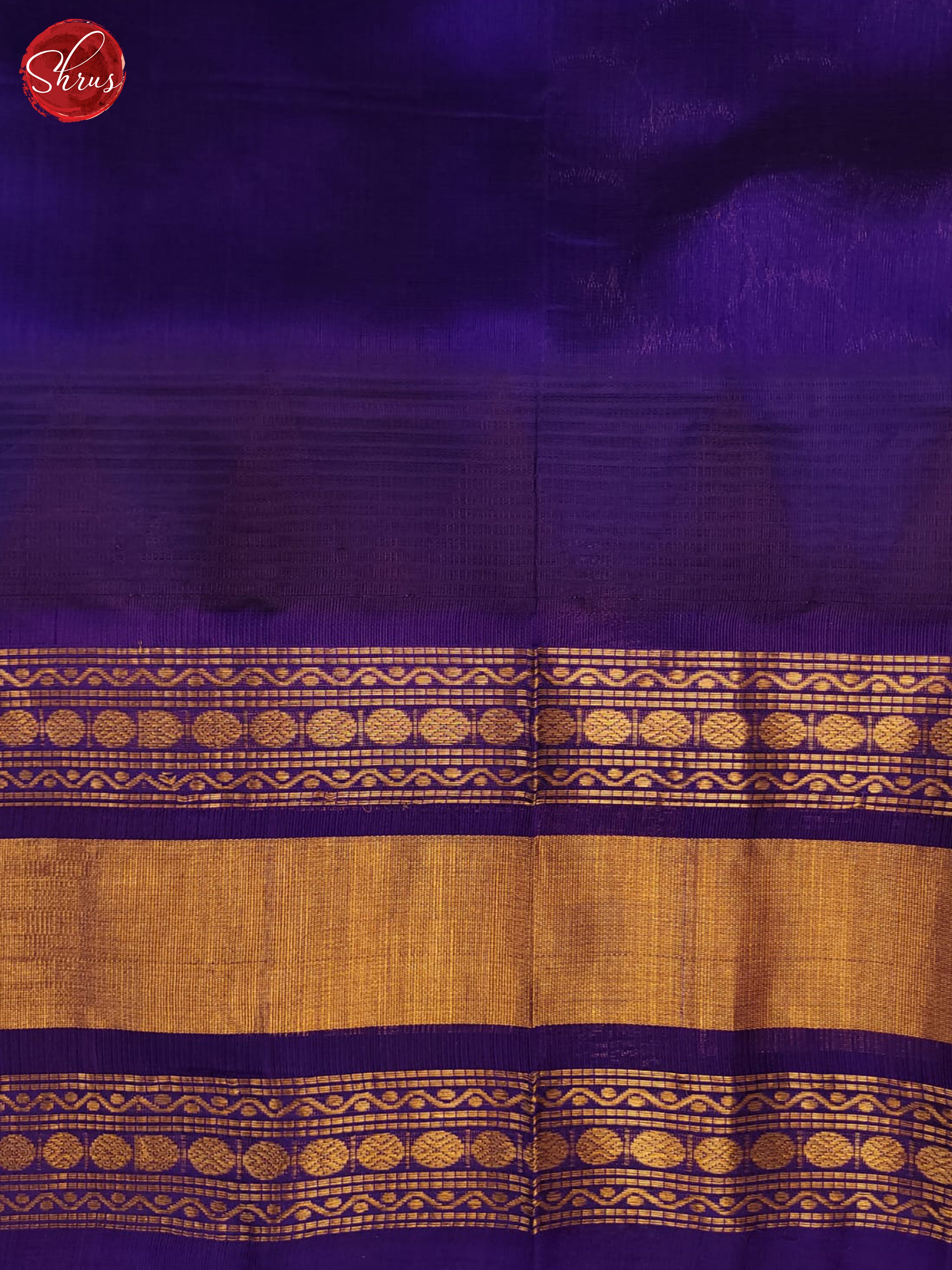 Peachish Pink & Blue - Silk Cotton Saree - Shop on ShrusEternity.com