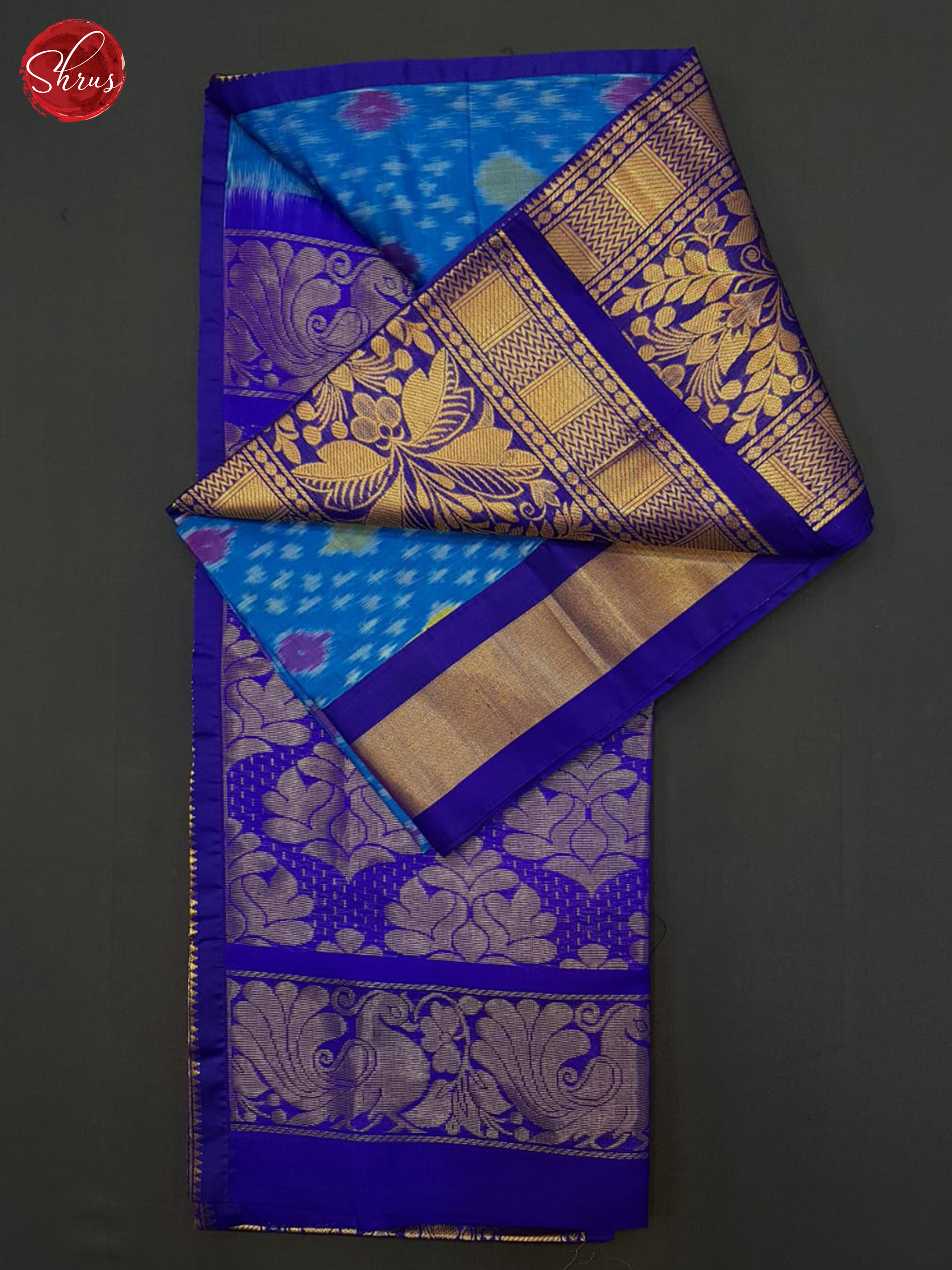 Teal & Blue - Soft Silk Saree - Shop on ShrusEternity.com