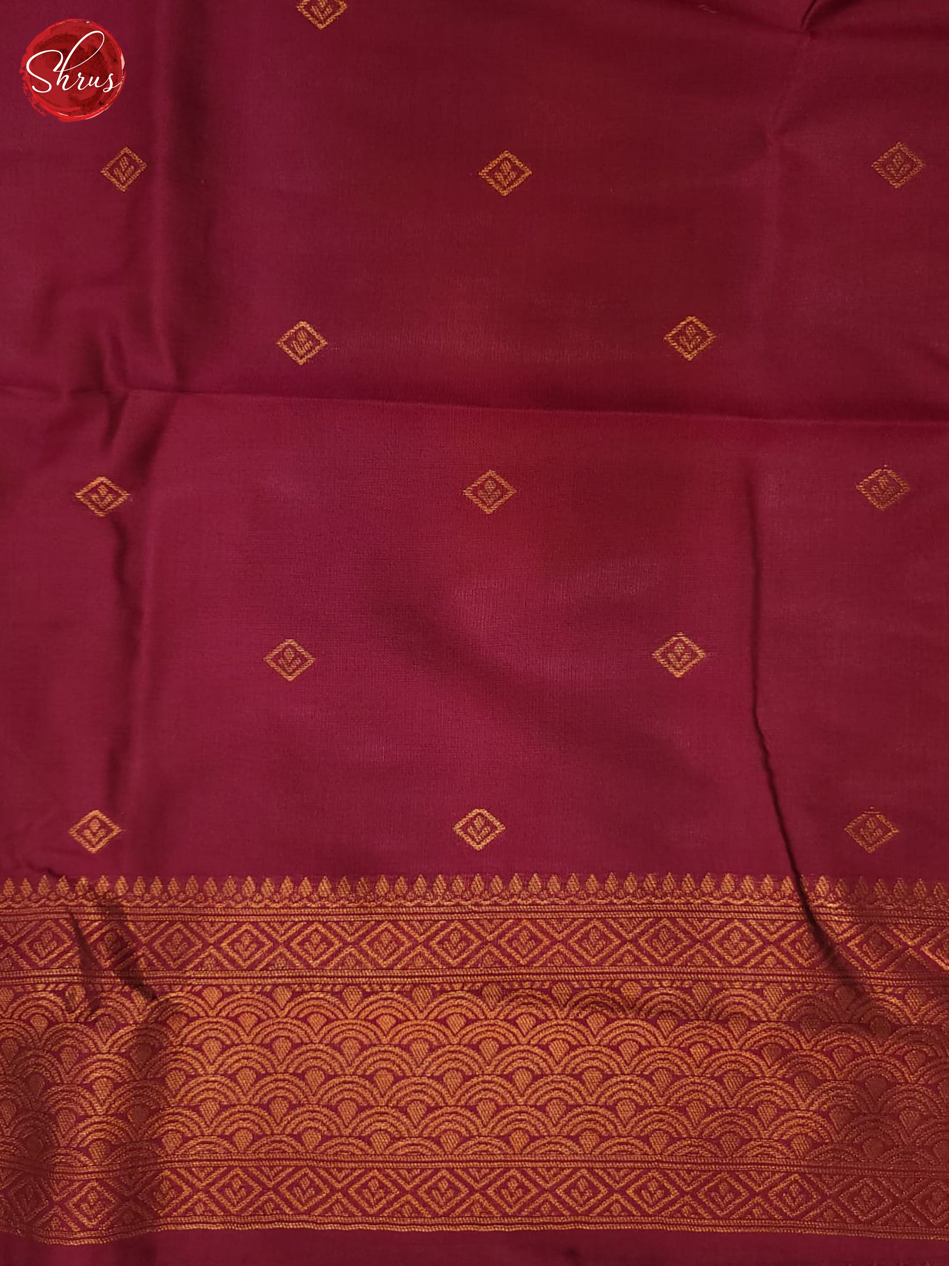 Navy Blue & MAroon - Semi Softsilk Saree - Shop on ShrusEternity.com