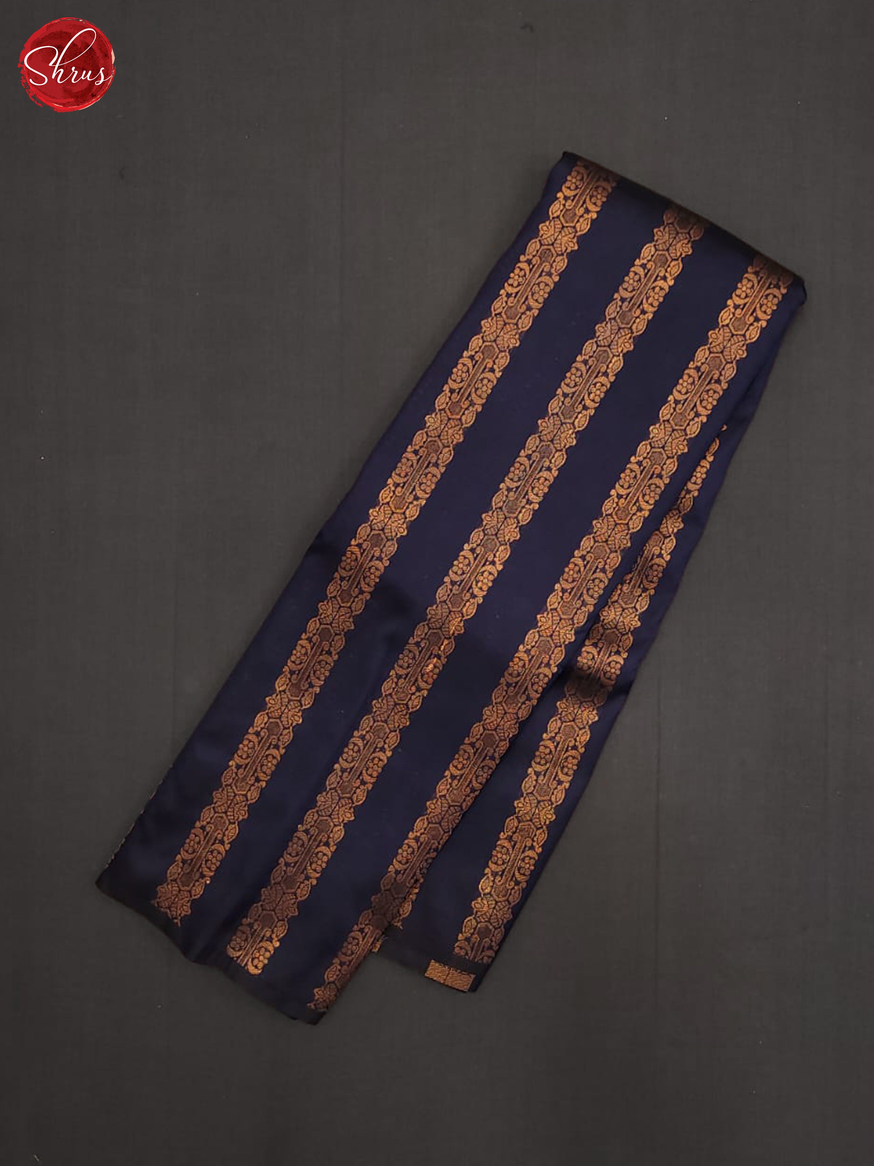 Navy Blue & MAroon - Semi Softsilk Saree - Shop on ShrusEternity.com