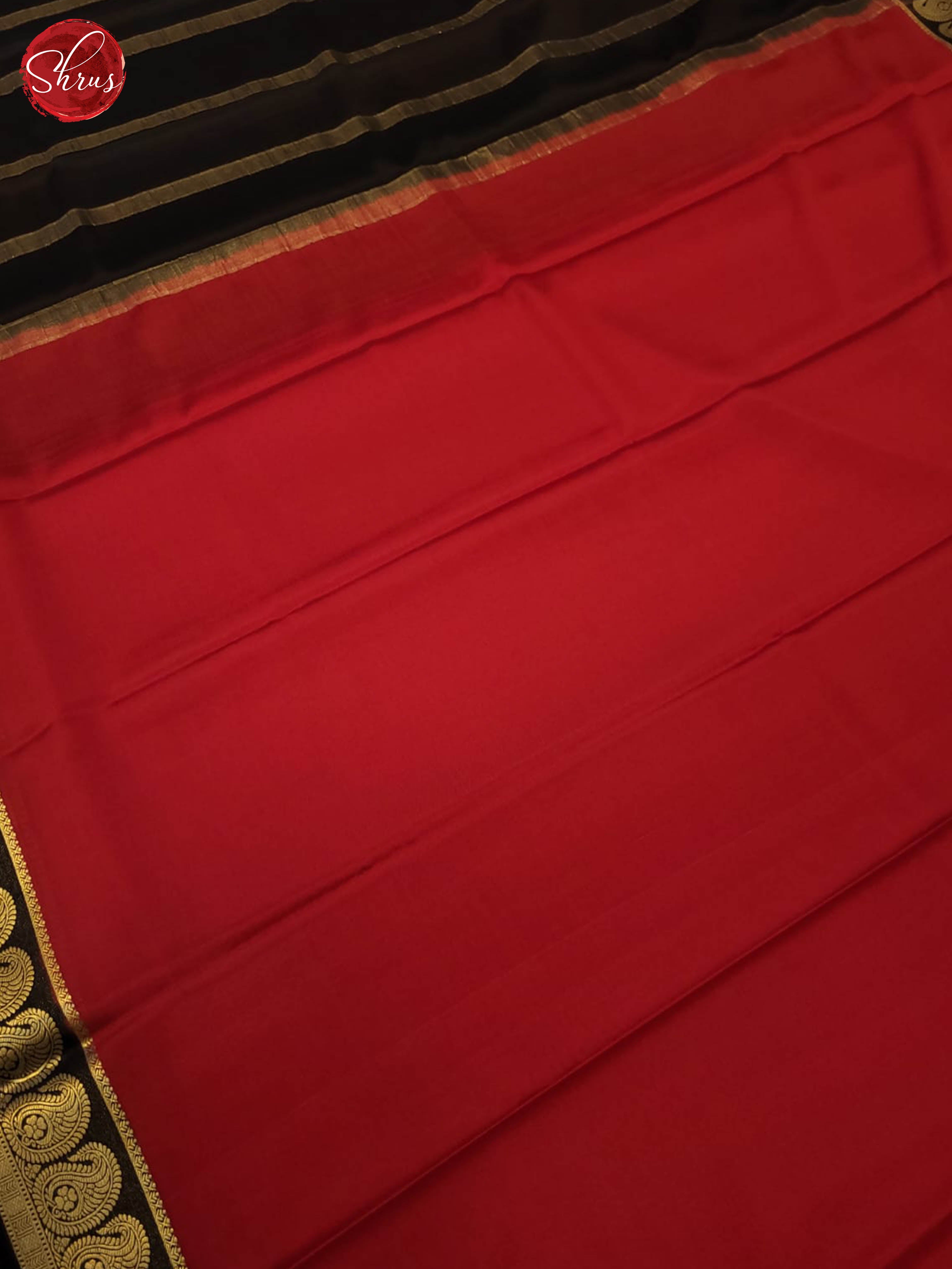Red and black- Mysore Silk Saree - Shop on ShrusEternity.com