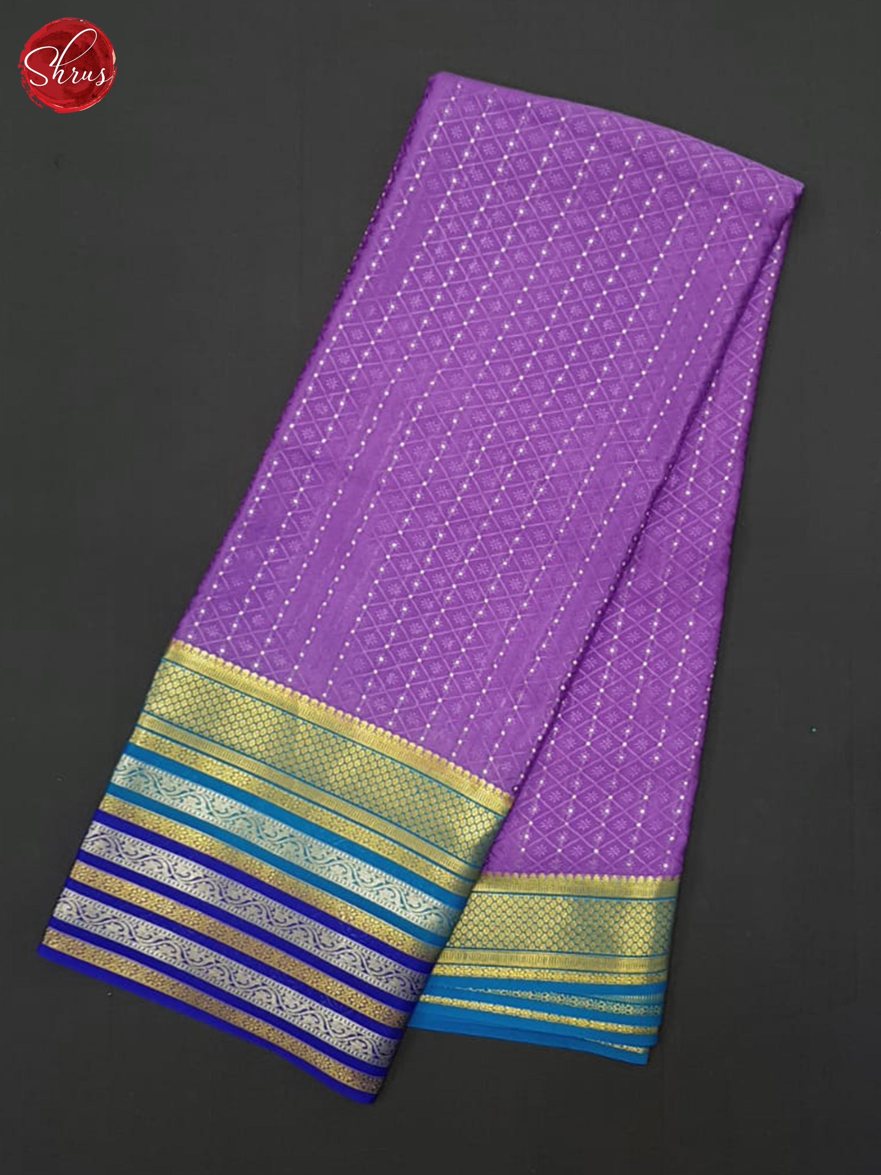 Lavender & Blue- Mysore Silk Saree - Shop on ShrusEternity.com
