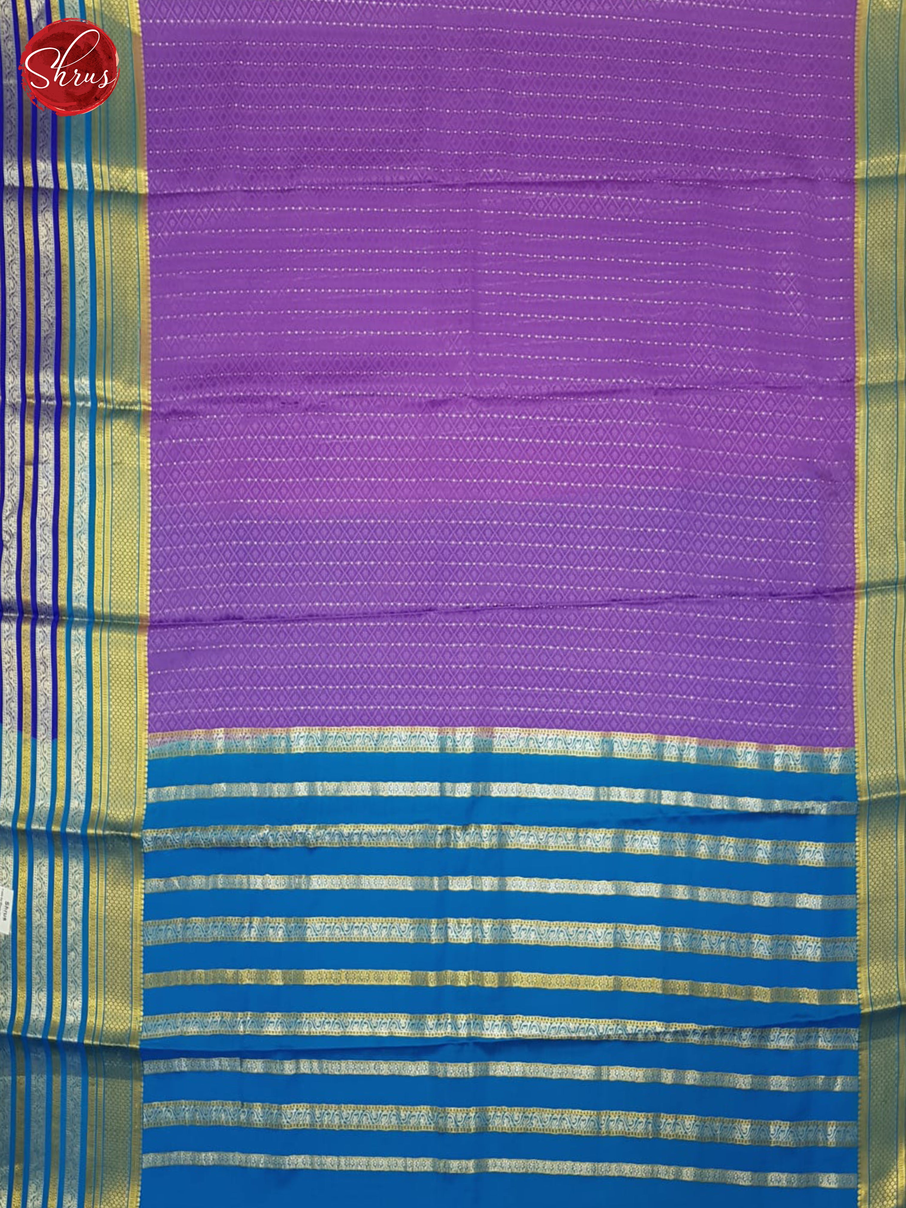 Lavender & Blue- Mysore Silk Saree - Shop on ShrusEternity.com