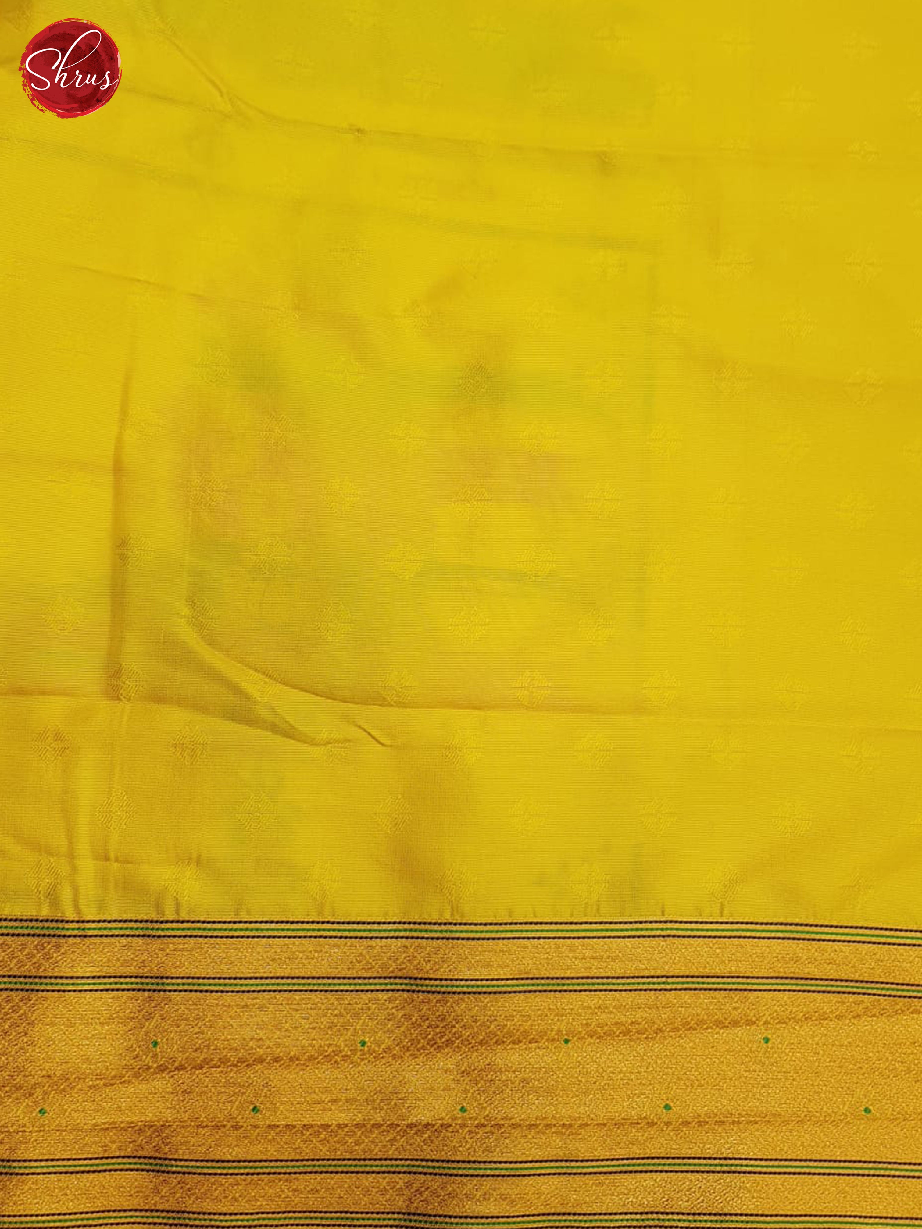 Yellow (single tone)- Semi Kanchipuram Saree - Shop on ShrusEternity.com