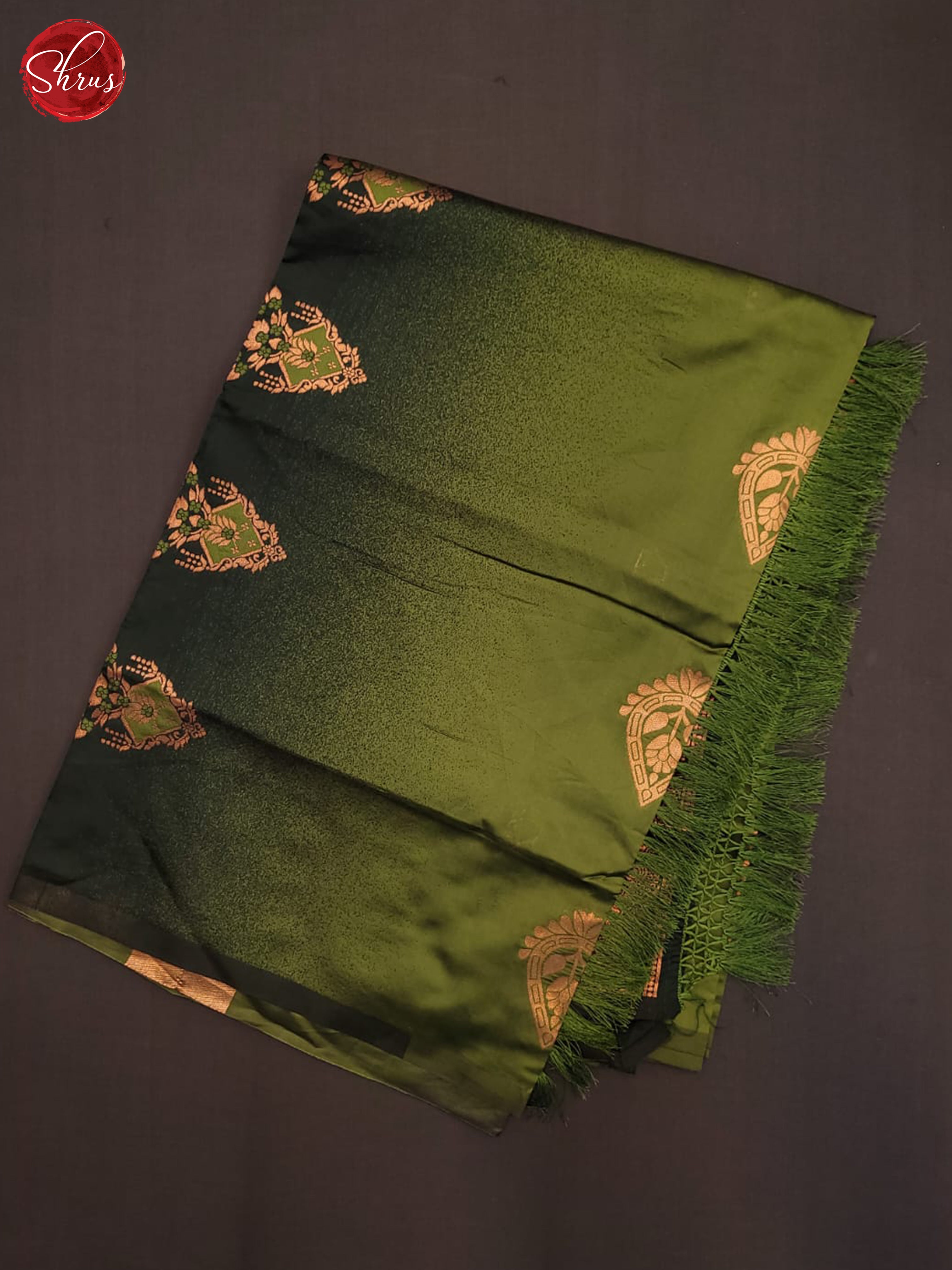 Light & Dark Green - Semi Softsilk Saree - Shop on ShrusEternity.com