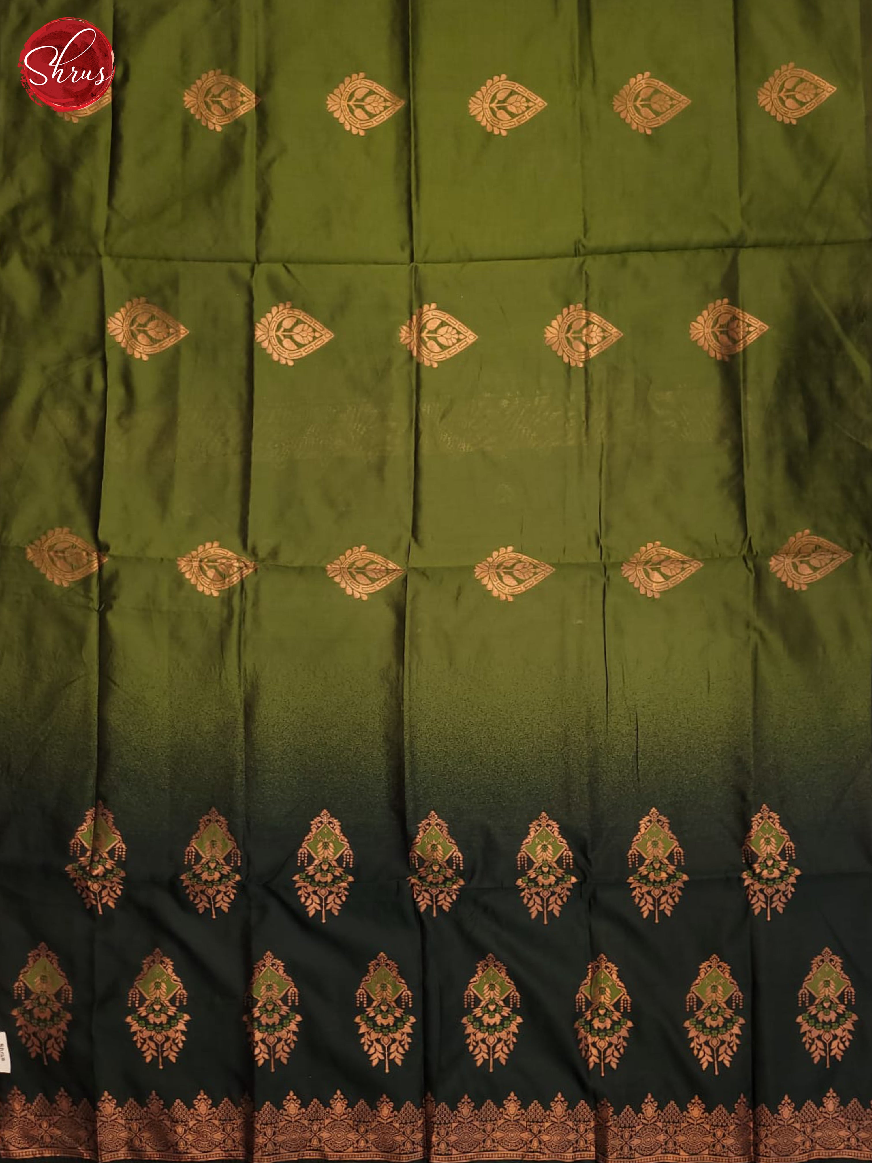 Light & Dark Green - Semi Softsilk Saree - Shop on ShrusEternity.com
