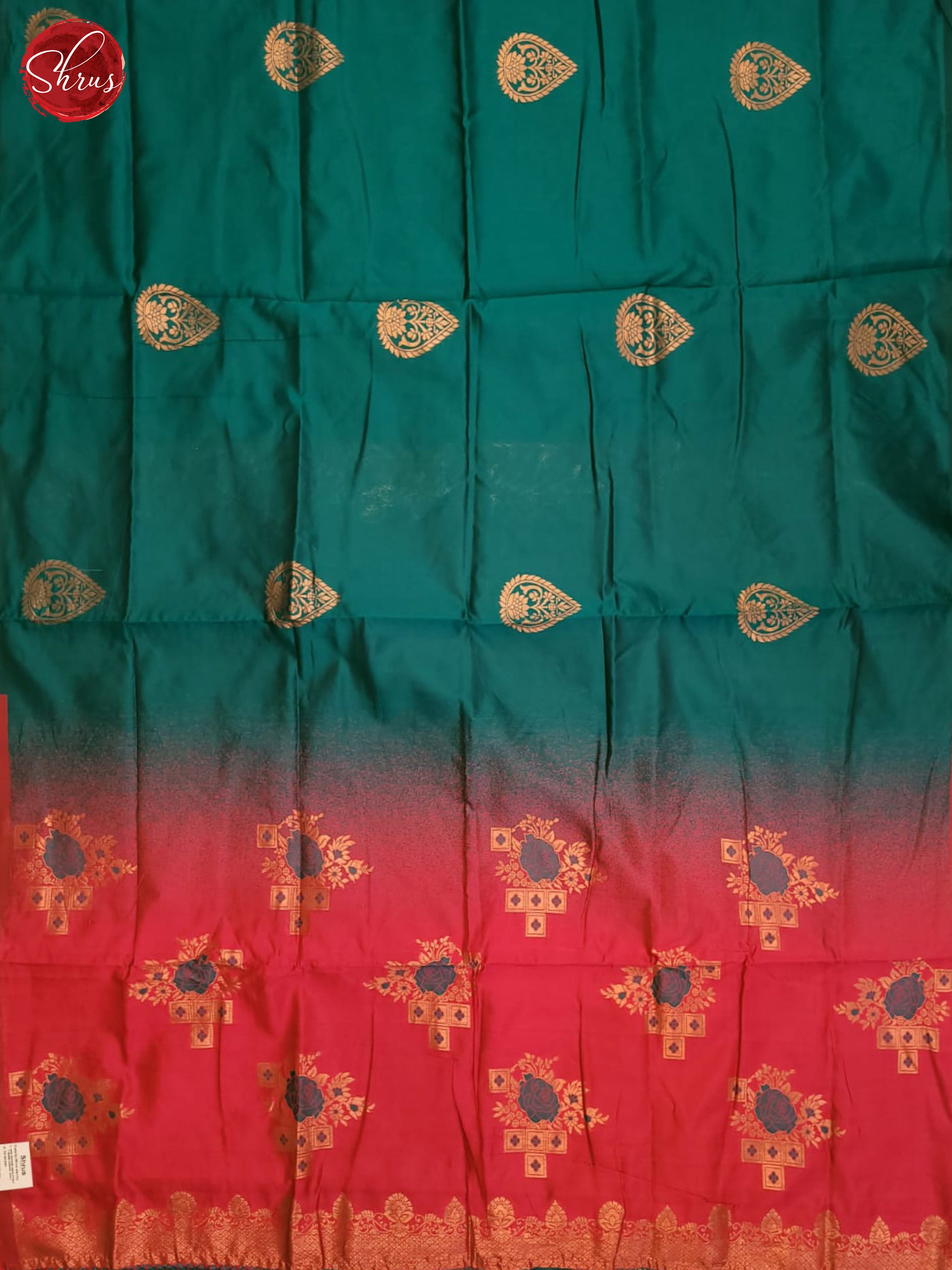 Green & Pink - Semi Softsilk Saree - Shop on ShrusEternity.com