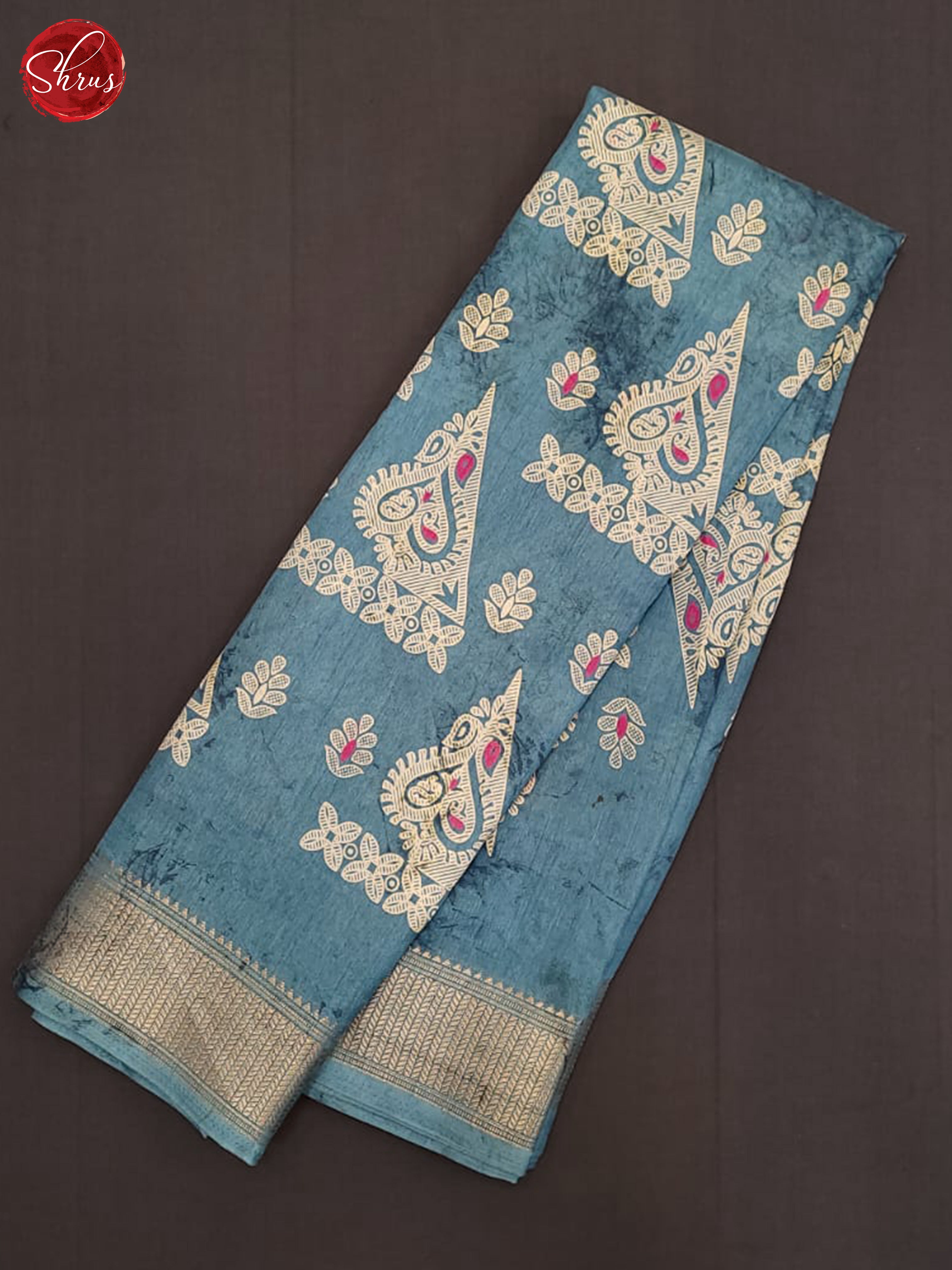 Blue(Single Tone)- Semi Crepe Saree - Shop on ShrusEternity.com