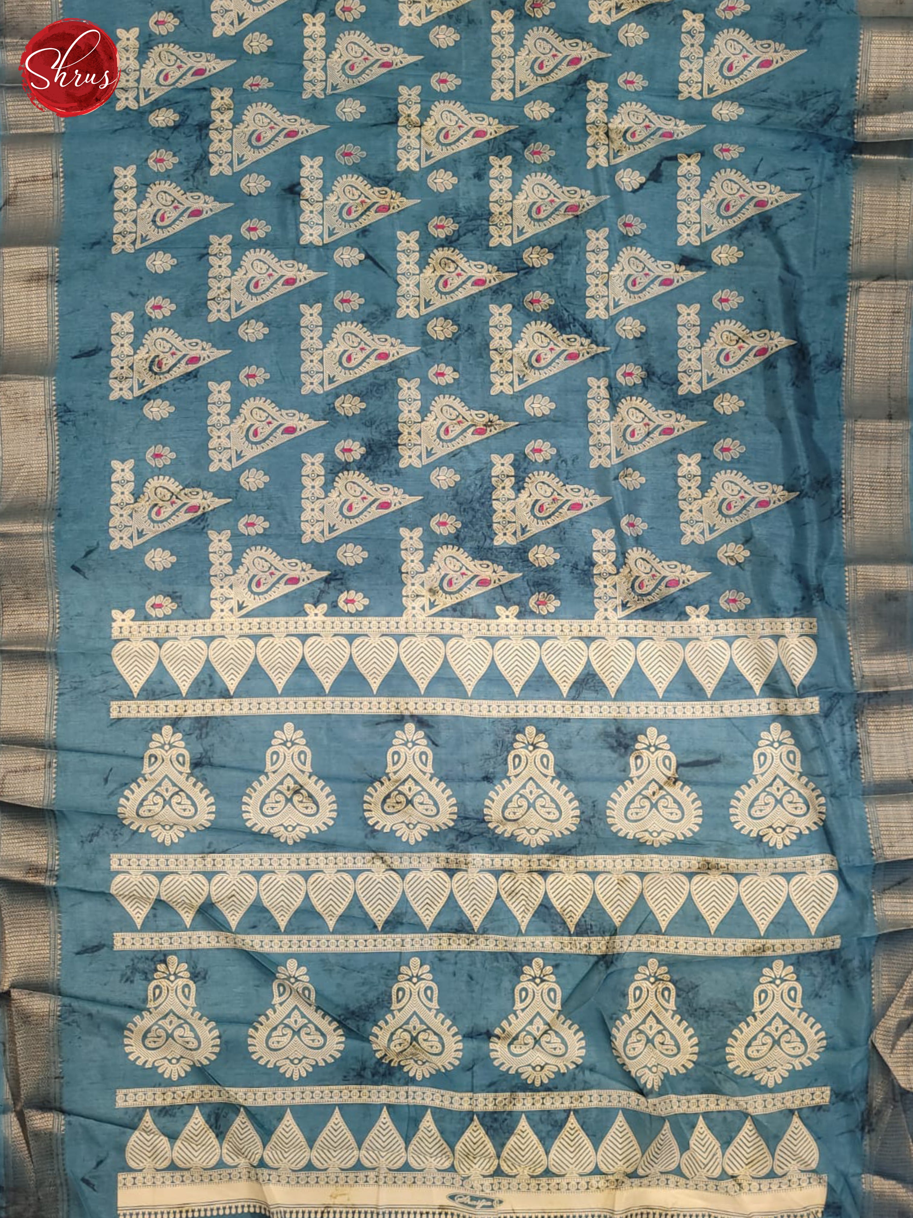 Blue(Single Tone)- Semi Crepe Saree - Shop on ShrusEternity.com