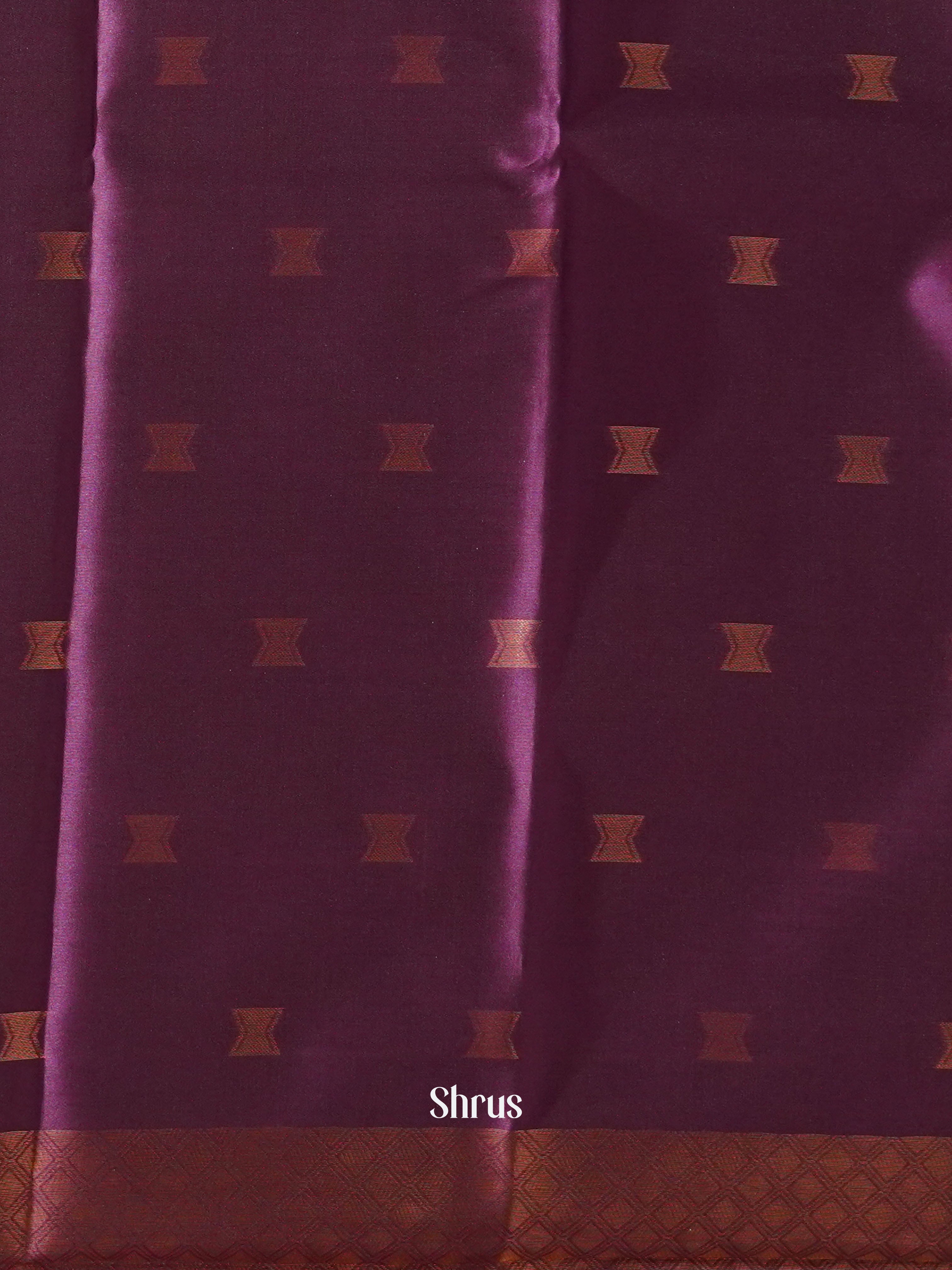 Blue & Purple- Semi Softsilk Saree - Shop on ShrusEternity.com