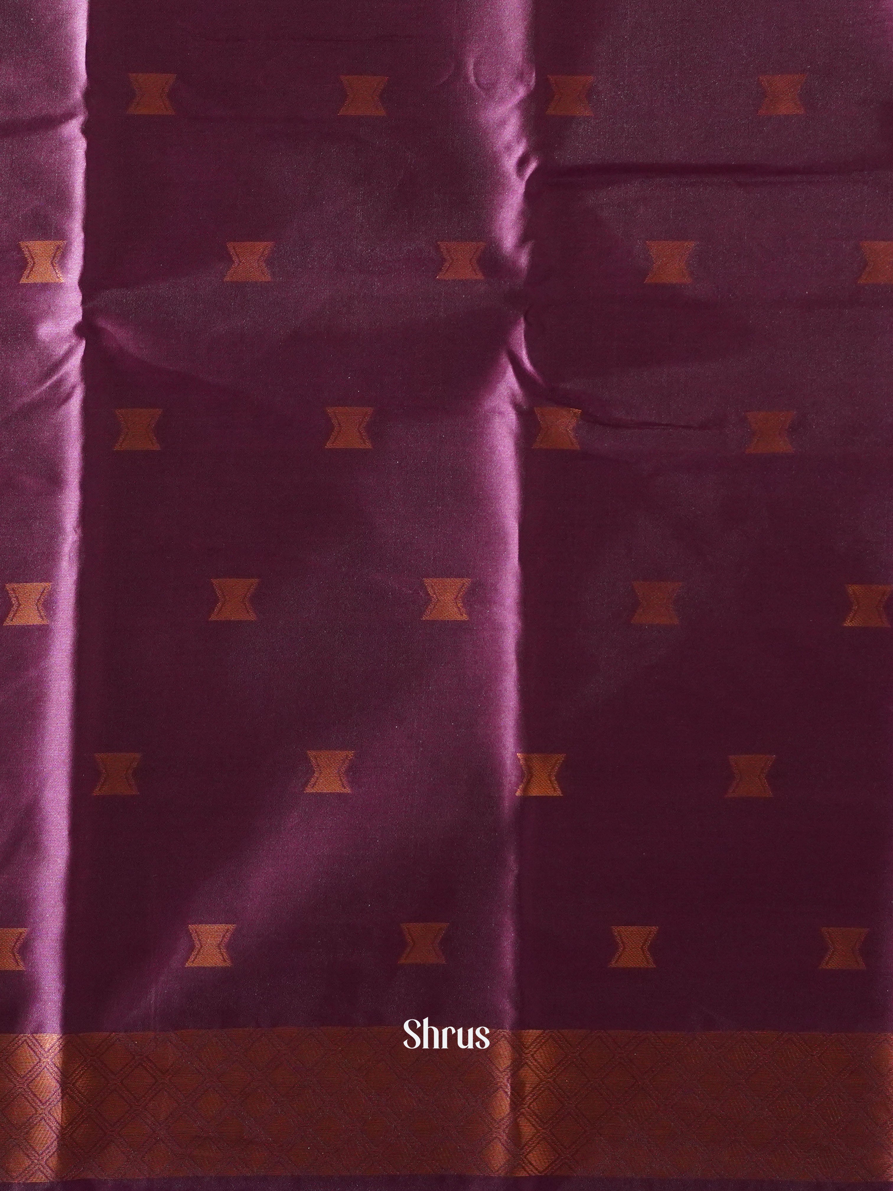 Green & Purple- Semi Softsilk Saree - Shop on ShrusEternity.com