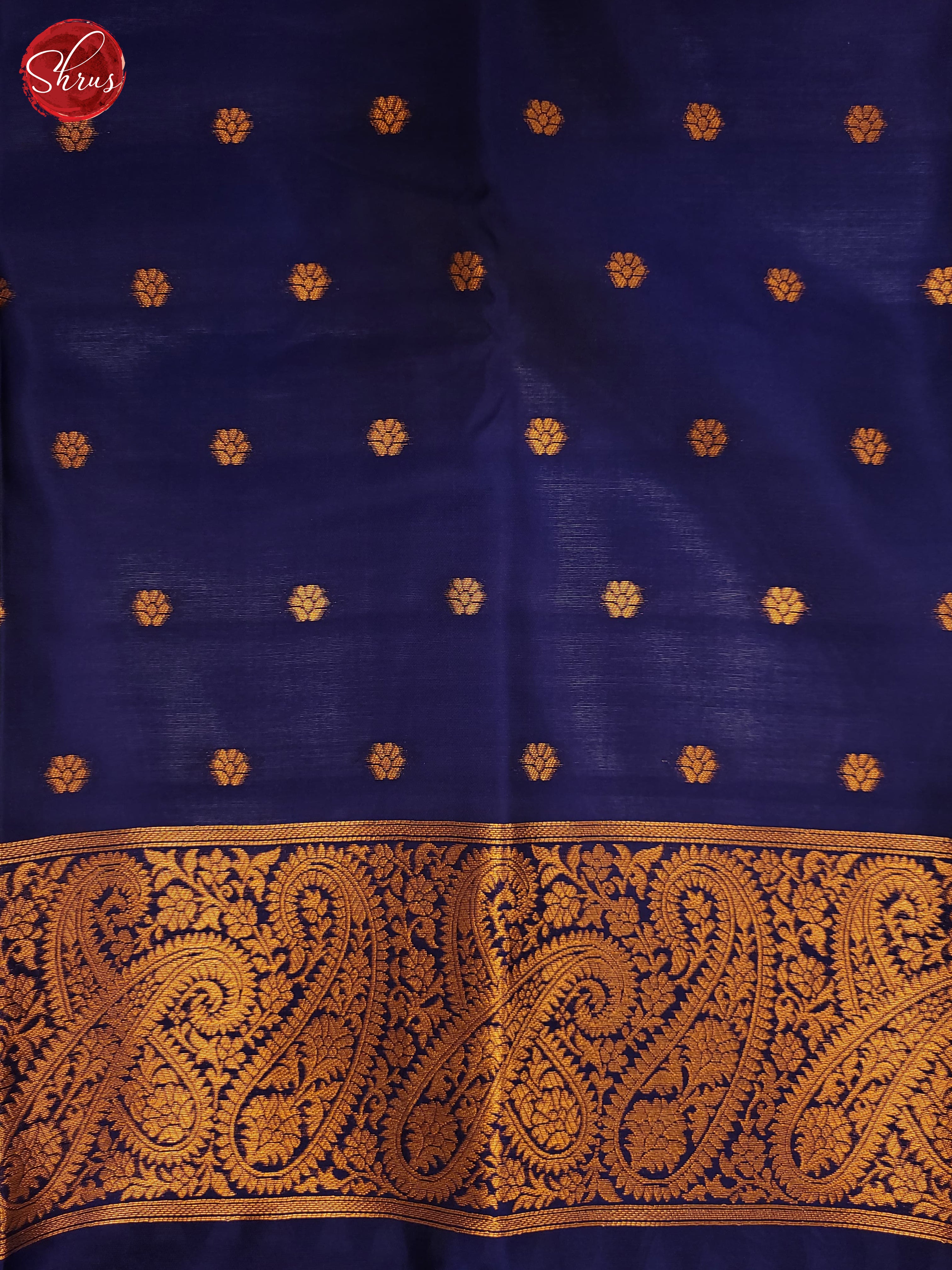 Pink, Blue & Navy Blue - Semi Softsilk Saree - Shop on ShrusEternity.com