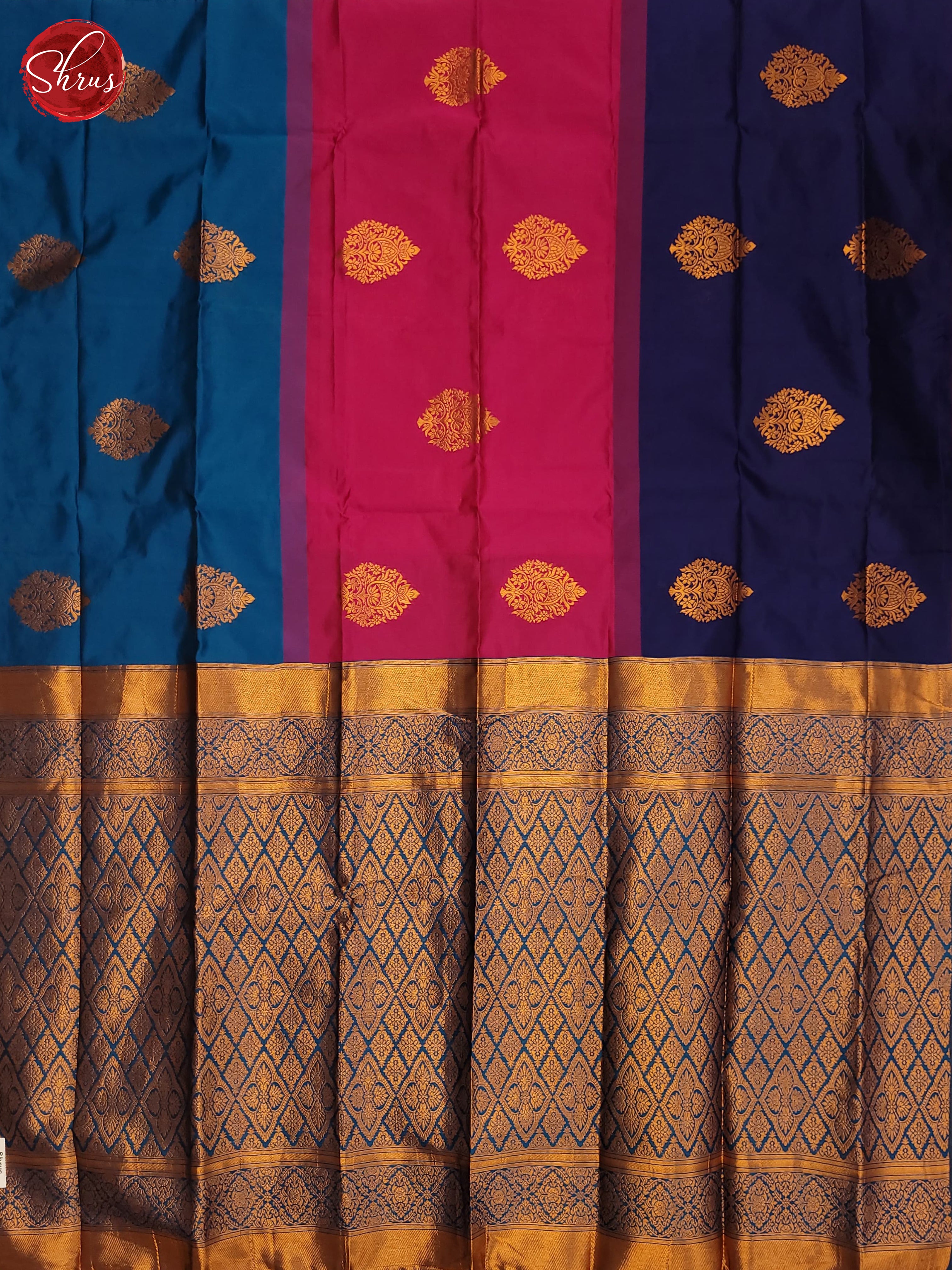 Blue/Pink & Light Blue -Semi Soft Silk - Shop on ShrusEternity.com