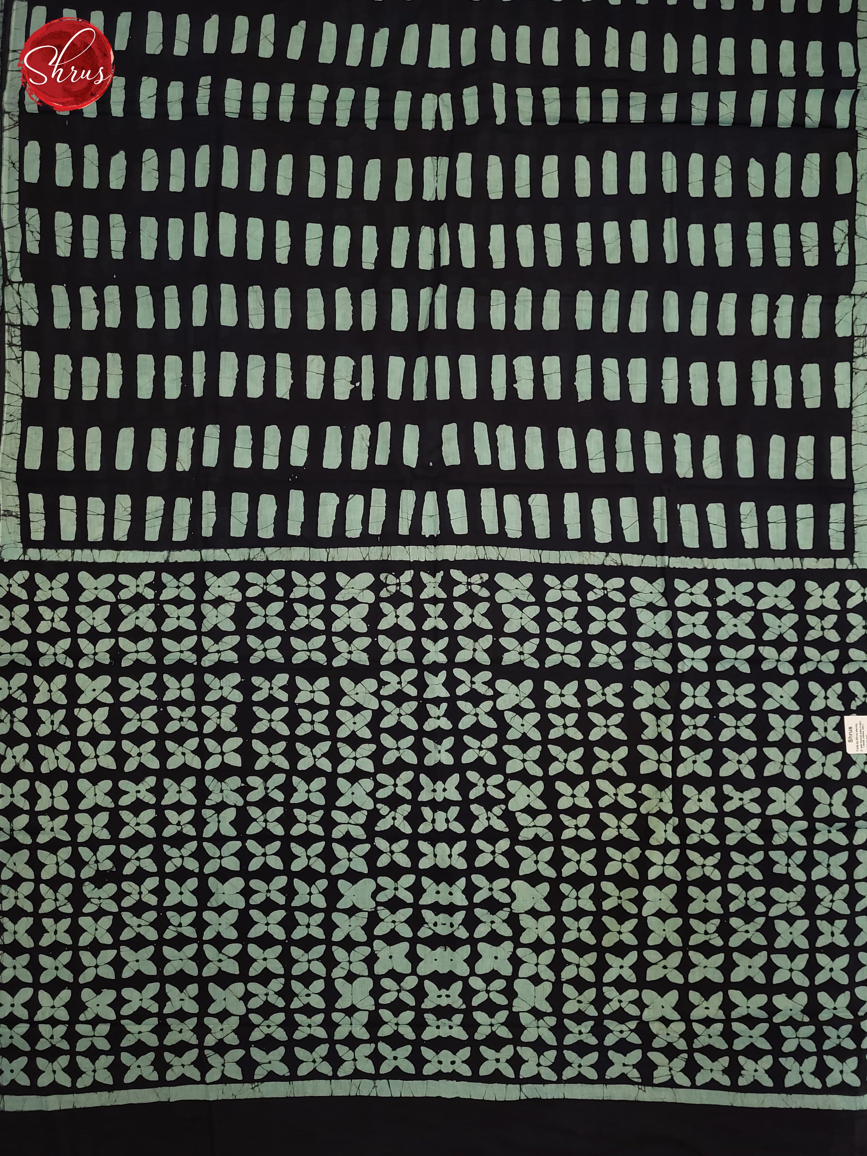 Navy Blue(Single Tone) - Jaipur cotton Saree - Shop on ShrusEternity.com