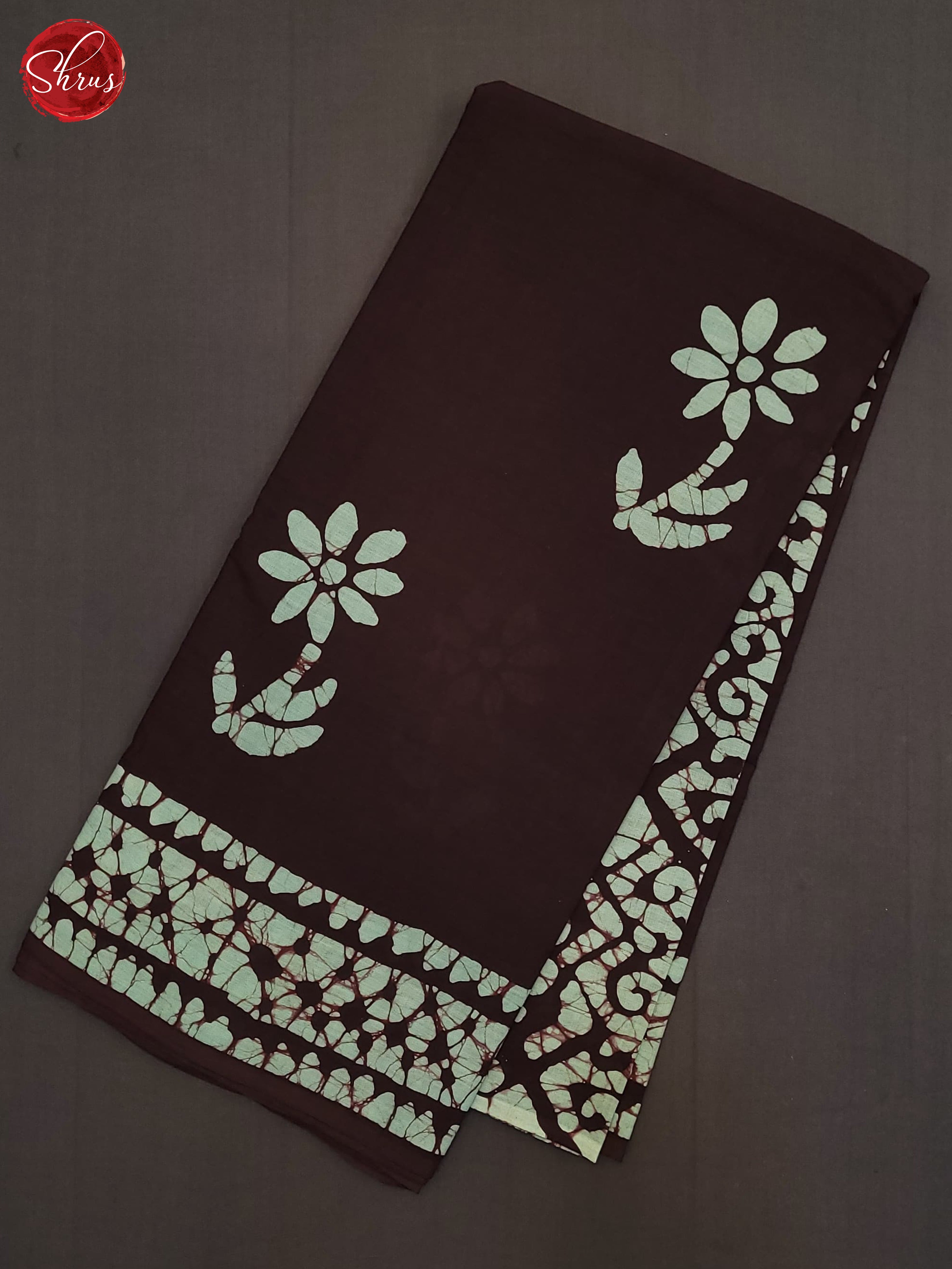 Brown(Single Tone) - Jaipur cotton Saree - Shop on ShrusEternity.com
