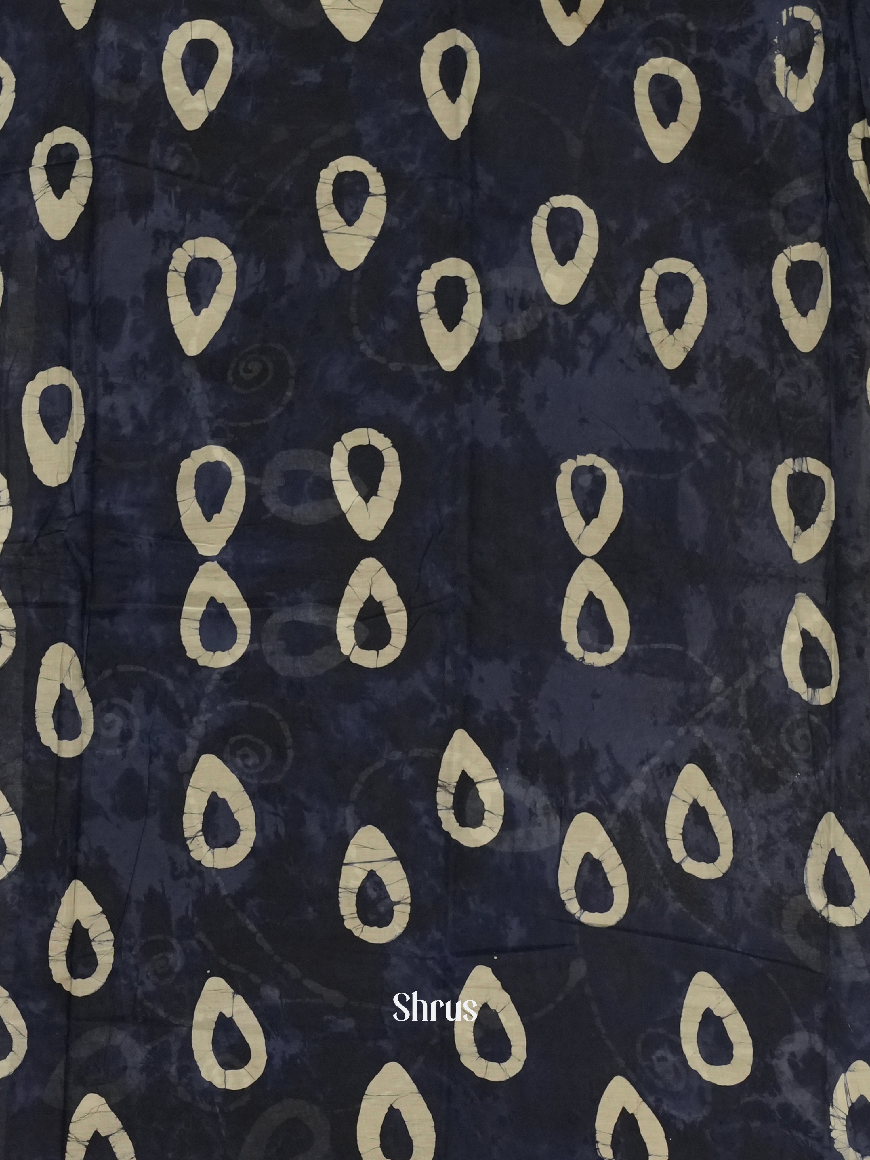 Blue - Jaipur cotton Saree - Shop on ShrusEternity.com